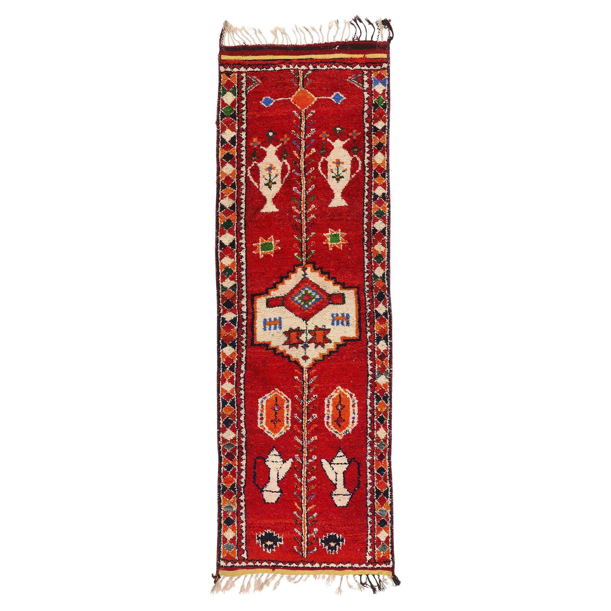 Vintage Kurdish Rug, Anatolian Enchantment Meets Midcentury Boho Chic For Sale