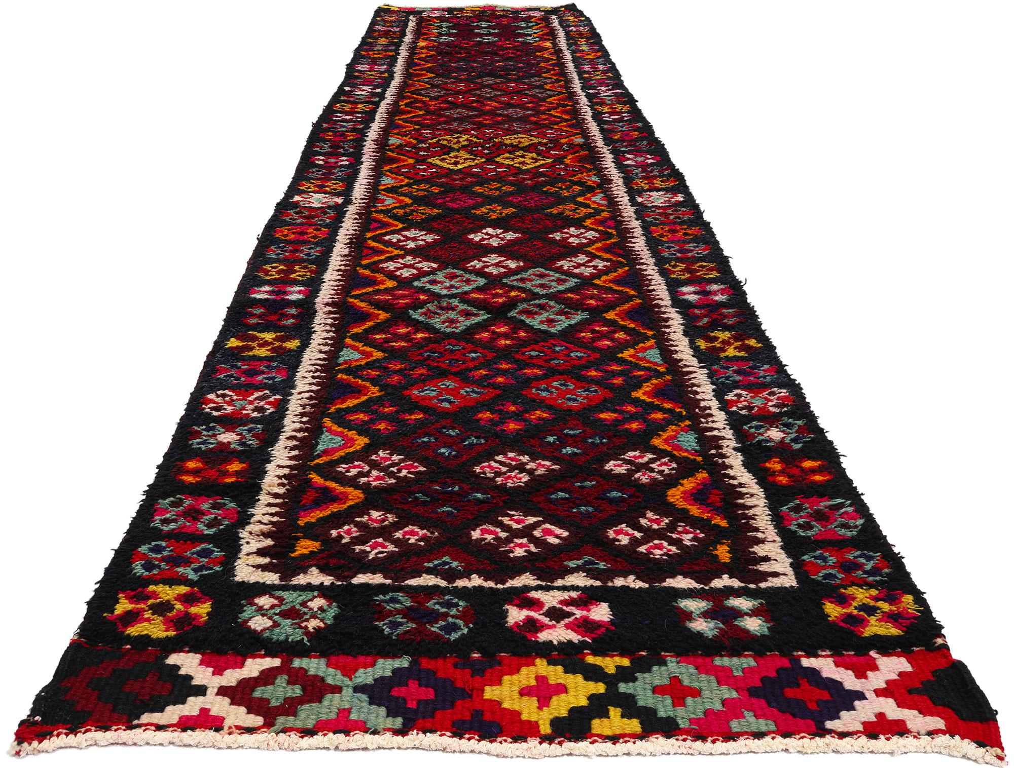 Bohemian Vintage Kurdish Rug For Sale