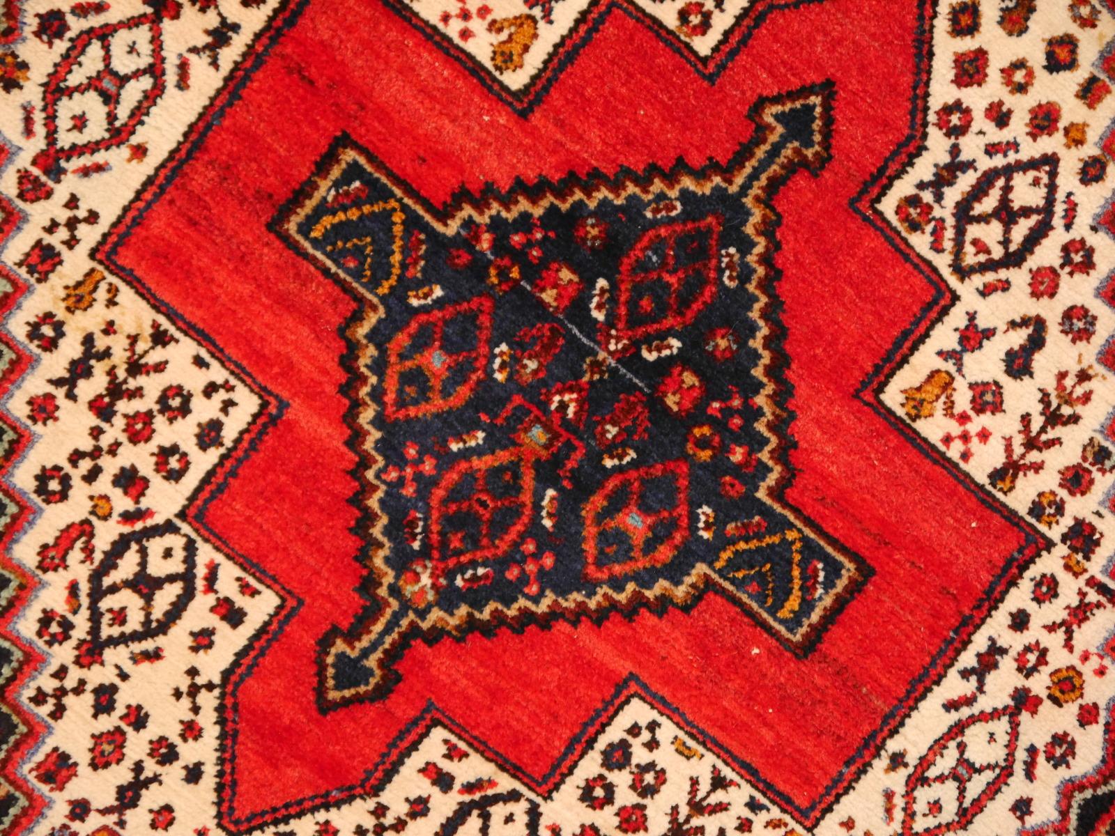 Hand-Knotted Vintage Kurdish Rug