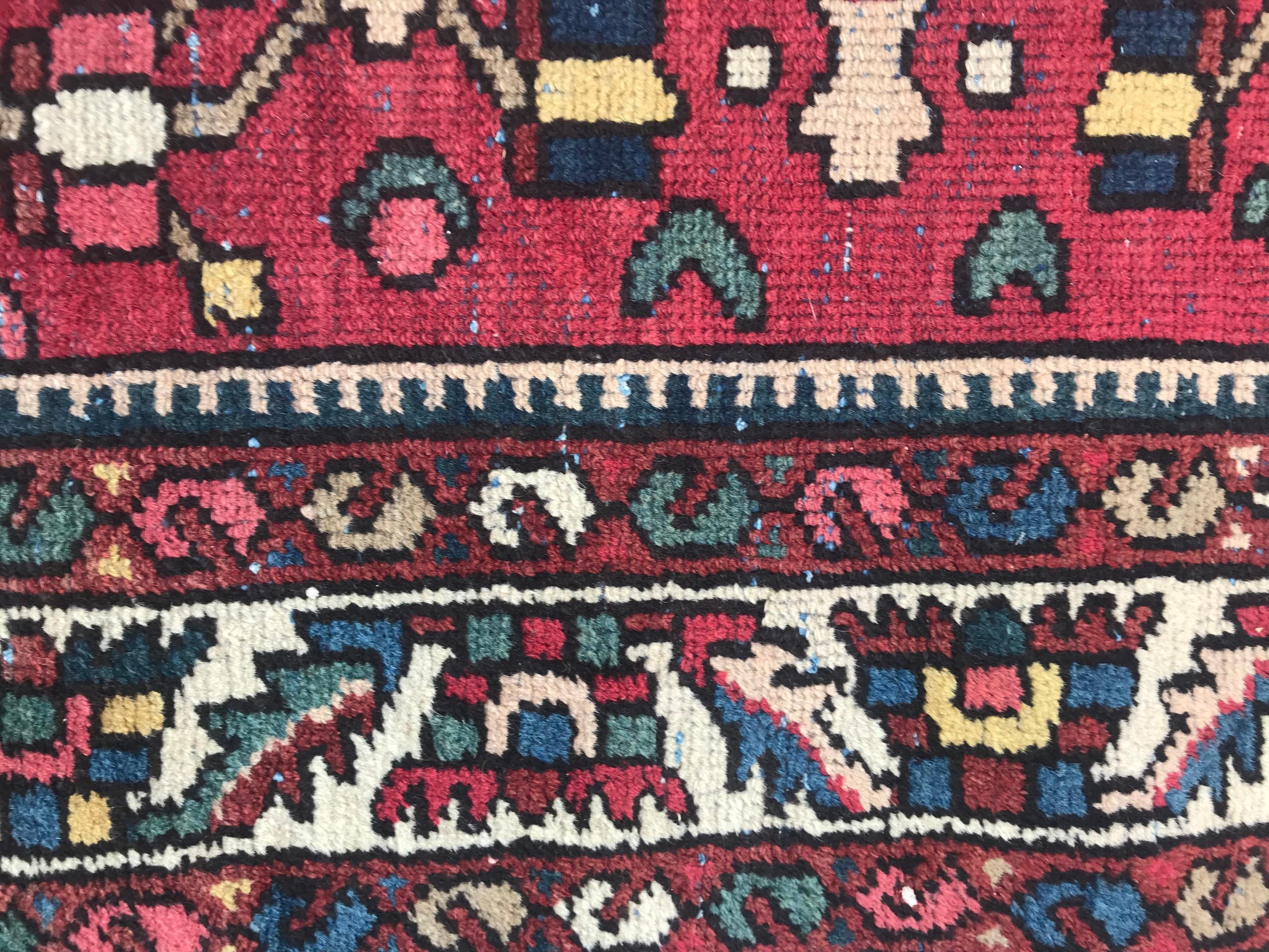 Wool Vintage Kurdish Rug For Sale