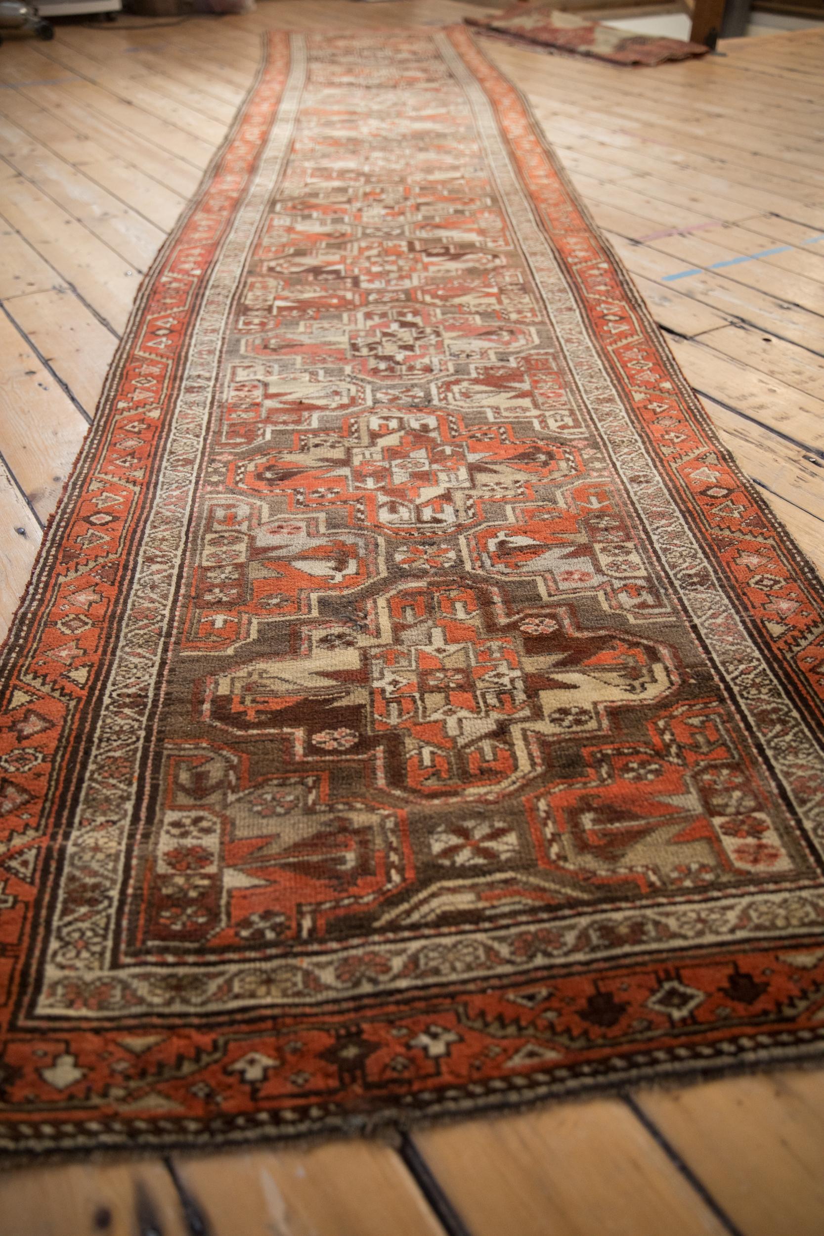 Wool Vintage Kurdish Rug Runner For Sale