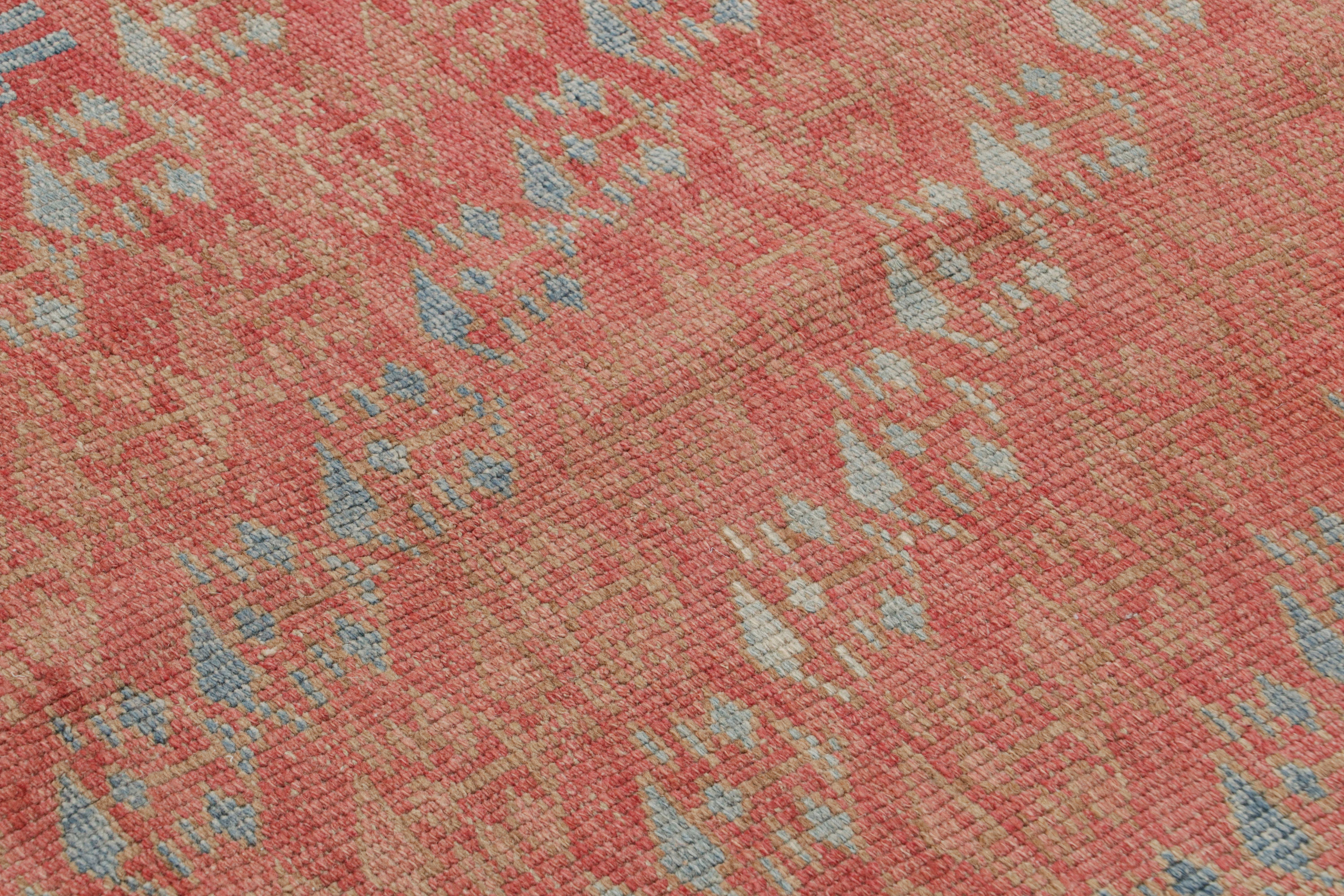 Noué à la main Tapis de couloir kurde vintage rouge à motifs géométriques, de Rug & Kilim en vente