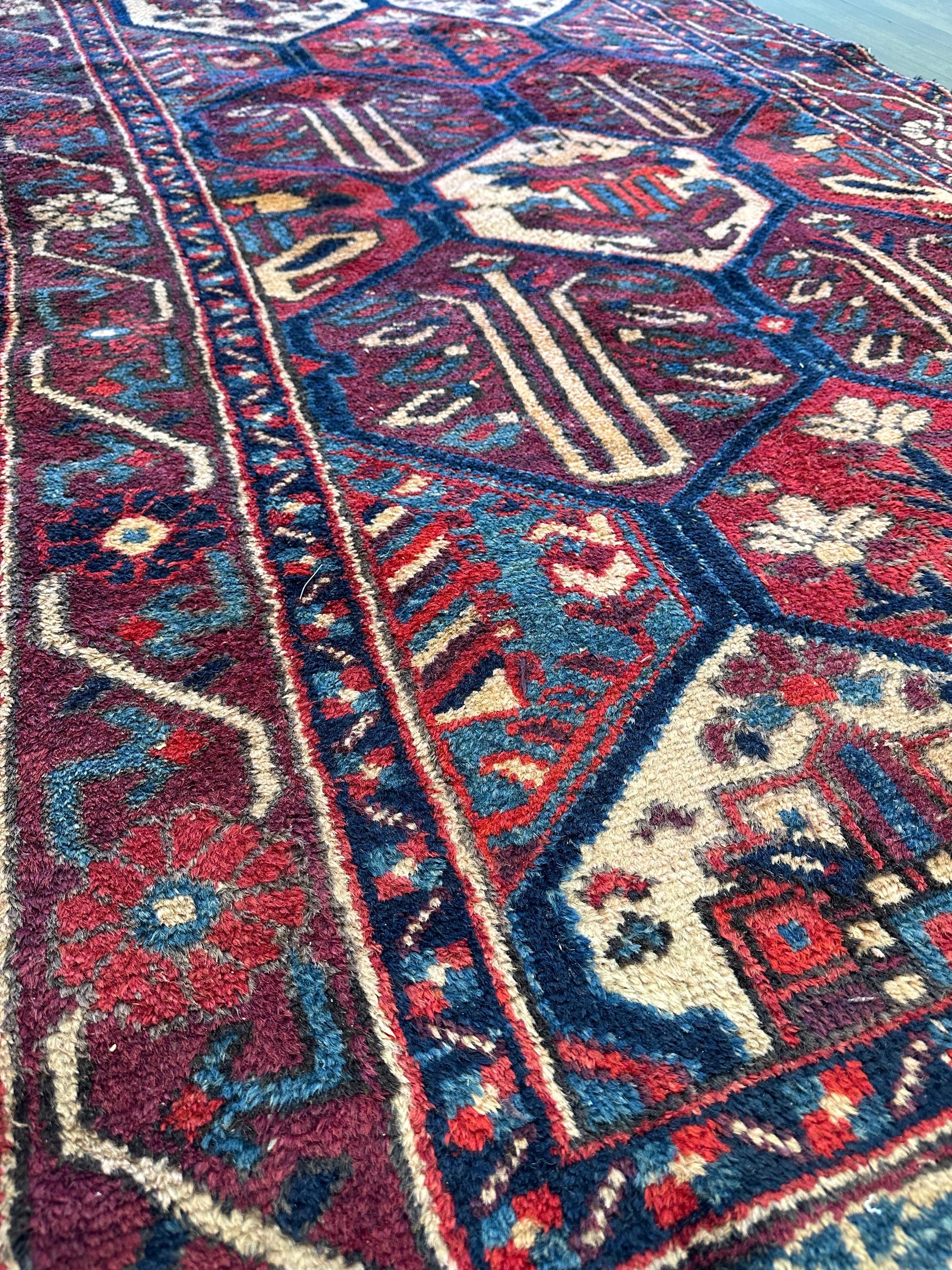 Vintage Kurdish Tribal Rug, circa 1940 In Good Condition For Sale In Morton Grove, IL