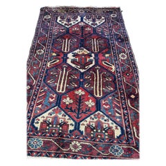 Alfombra tribal kurda vintage, circa 1940