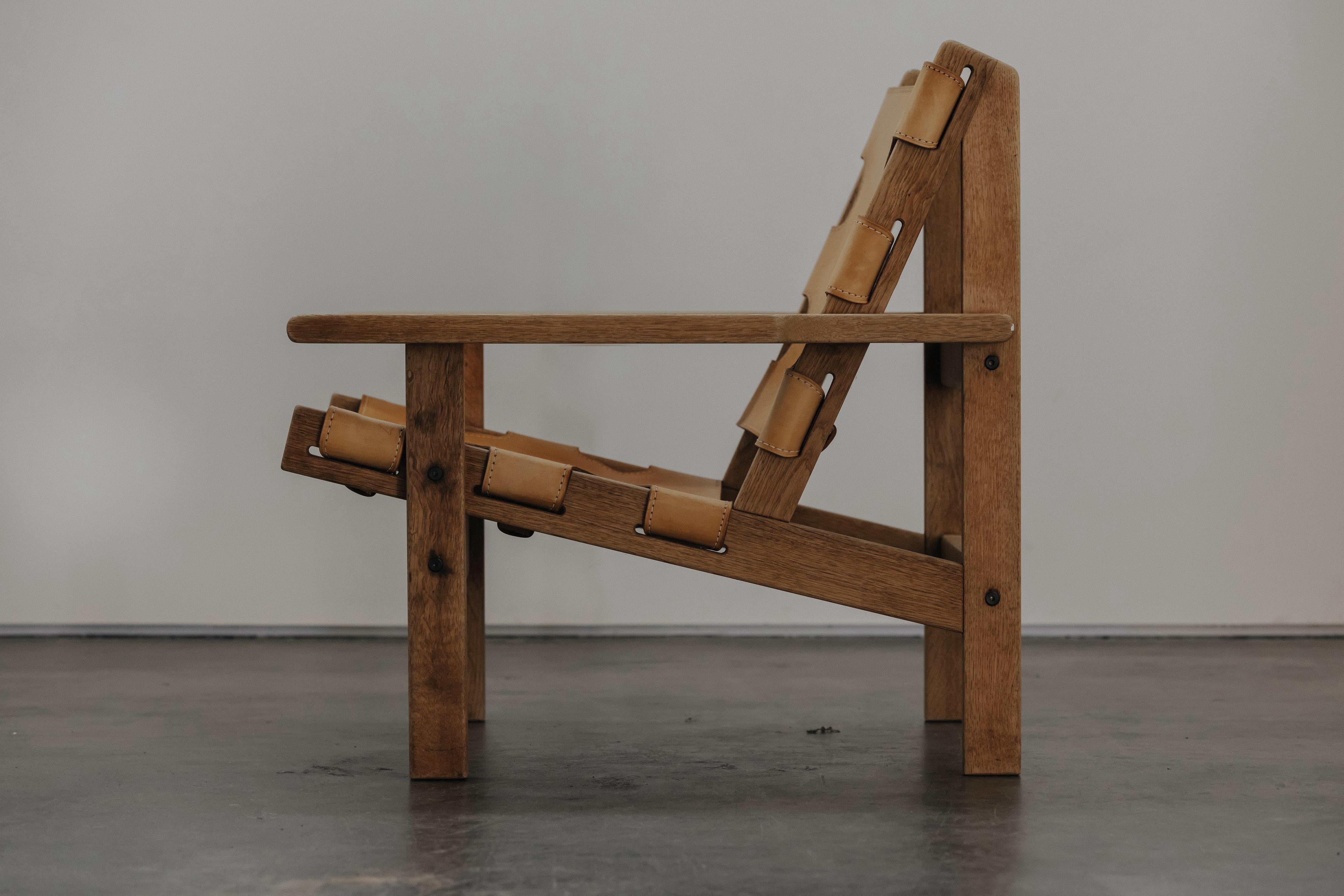 Chaise longue vintage Kurt Ostervig Safari du Danemark, Circa 1970 en vente 1