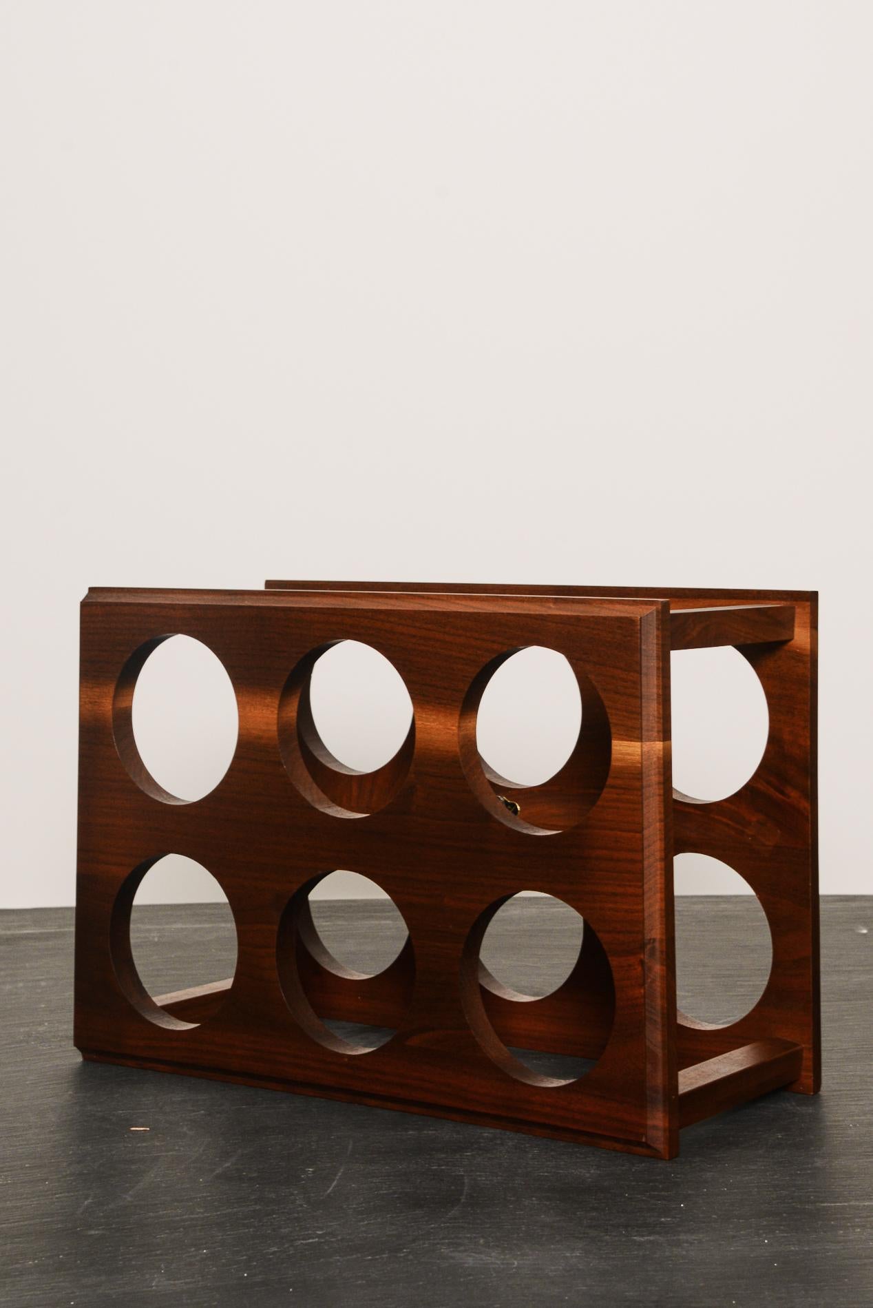 Vintage Kustom Kraft Walnut Wine Rack at 1stDibs kustom kraft wine rack