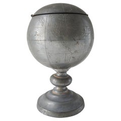 Antique Kut Hing Swatow Pewter Globe Tea Caddy