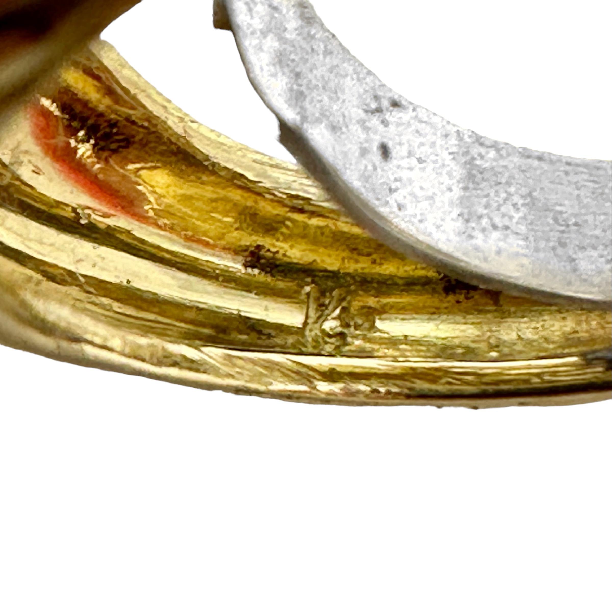 Vintage Kutchinsky 18K Gelbgold, Koralle und Diamant, extrem hoher Dome Ring 2