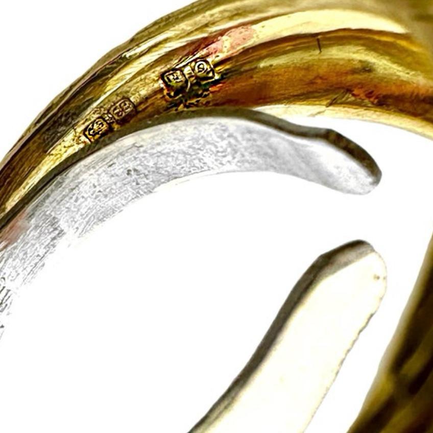 Vintage Kutchinsky 18K Gelbgold, Koralle und Diamant, extrem hoher Dome Ring 3
