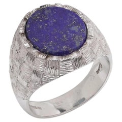 Vintage Kutchinsky Bague en or blanc 18KT Lapis