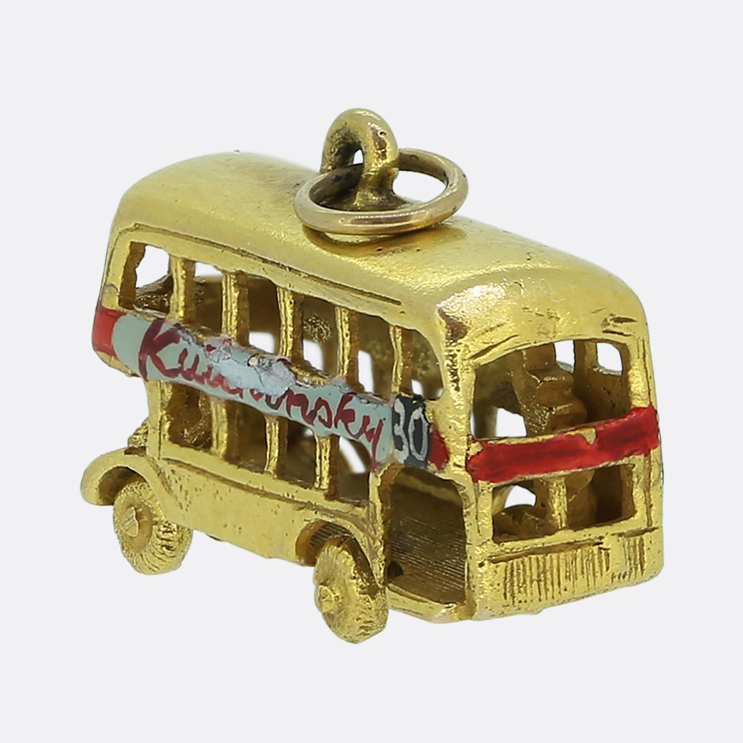 Women's or Men's Vintage Kutchinsky Bus Charm For Sale