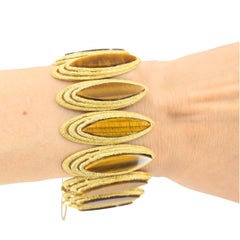 Vintage Kutchinsky Tiger’s Eye Bracelet 18k Gold