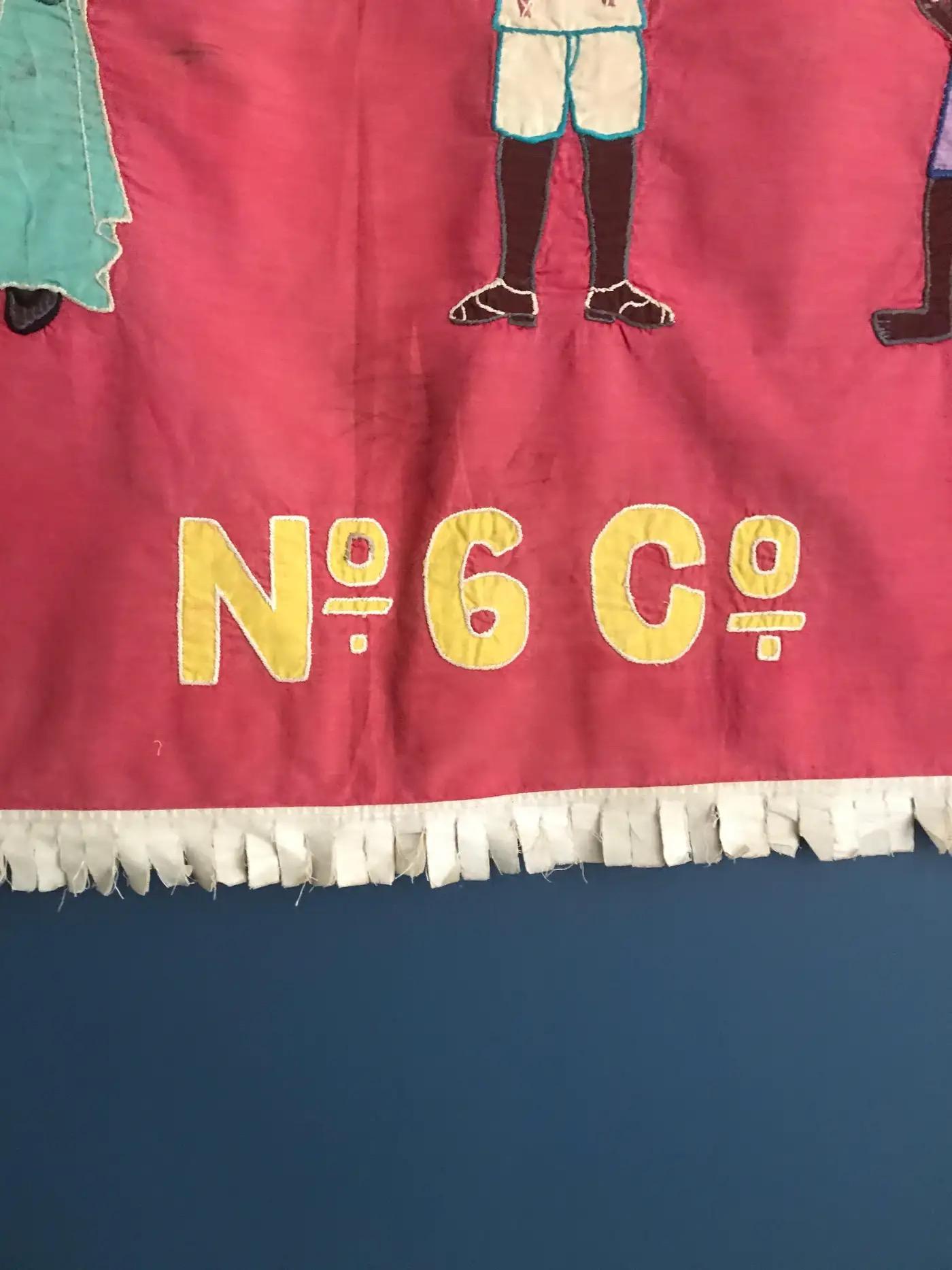 Vintage Kwamina Amoaku Asafo Flag in Cotton Appliqué Pattern, Ghana, 1960s In Good Condition For Sale In Copenhagen K, DK