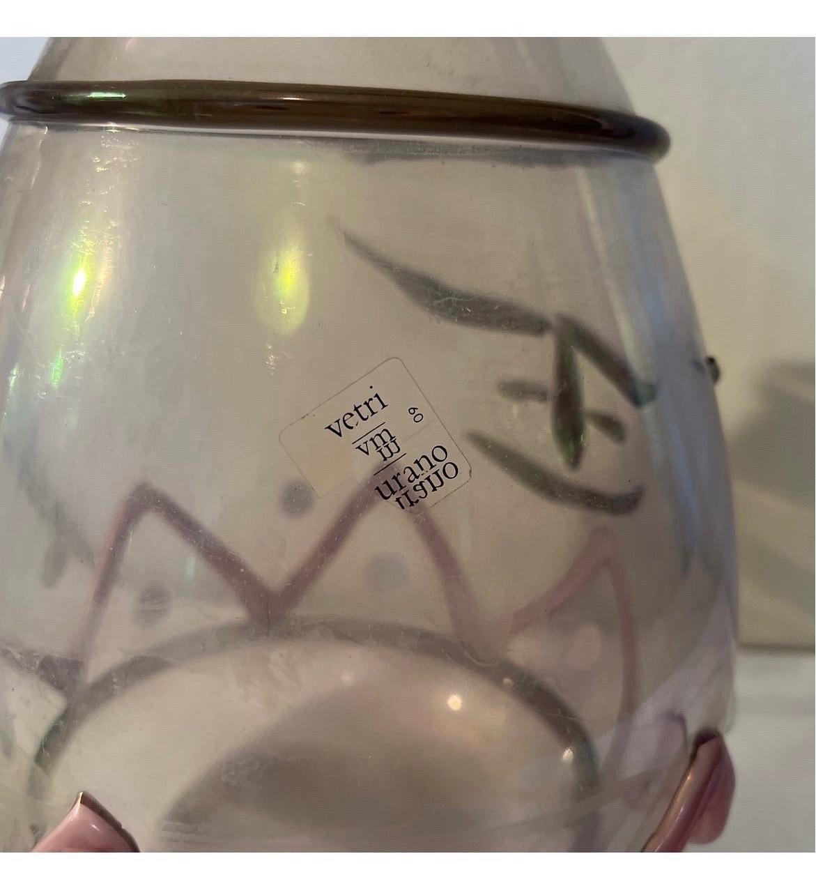 Vintage L. De Rai Signed Heavy Murano Art Glass Pitcher with Picasso-Style Face 1