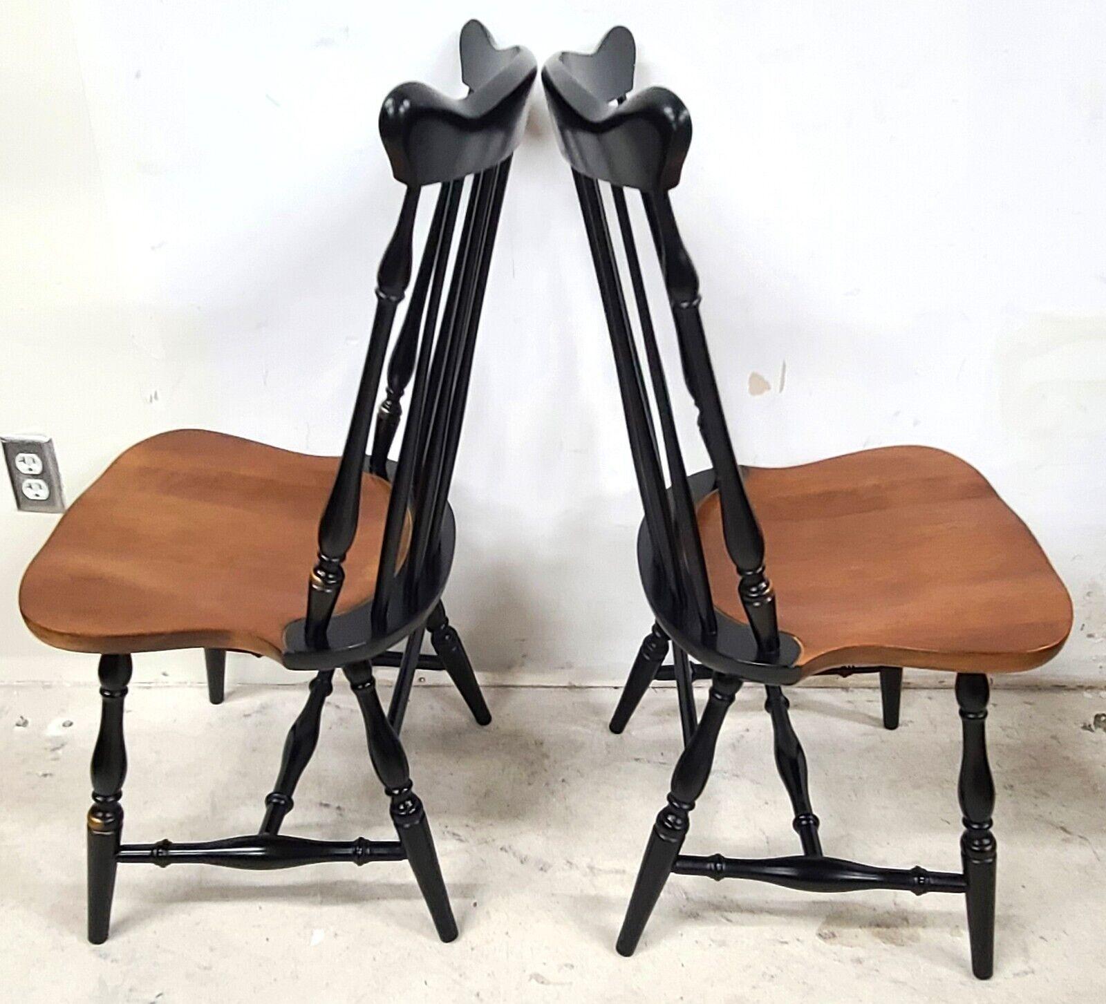 Offering One Of Our Recent Palm Beach Estate Fine Furniture Acquisitions Of A
Set of 4 Vintage L Hitchcock Harvest Windsor Maple Dining Chairs 

Approximate Measurements in Inches
36