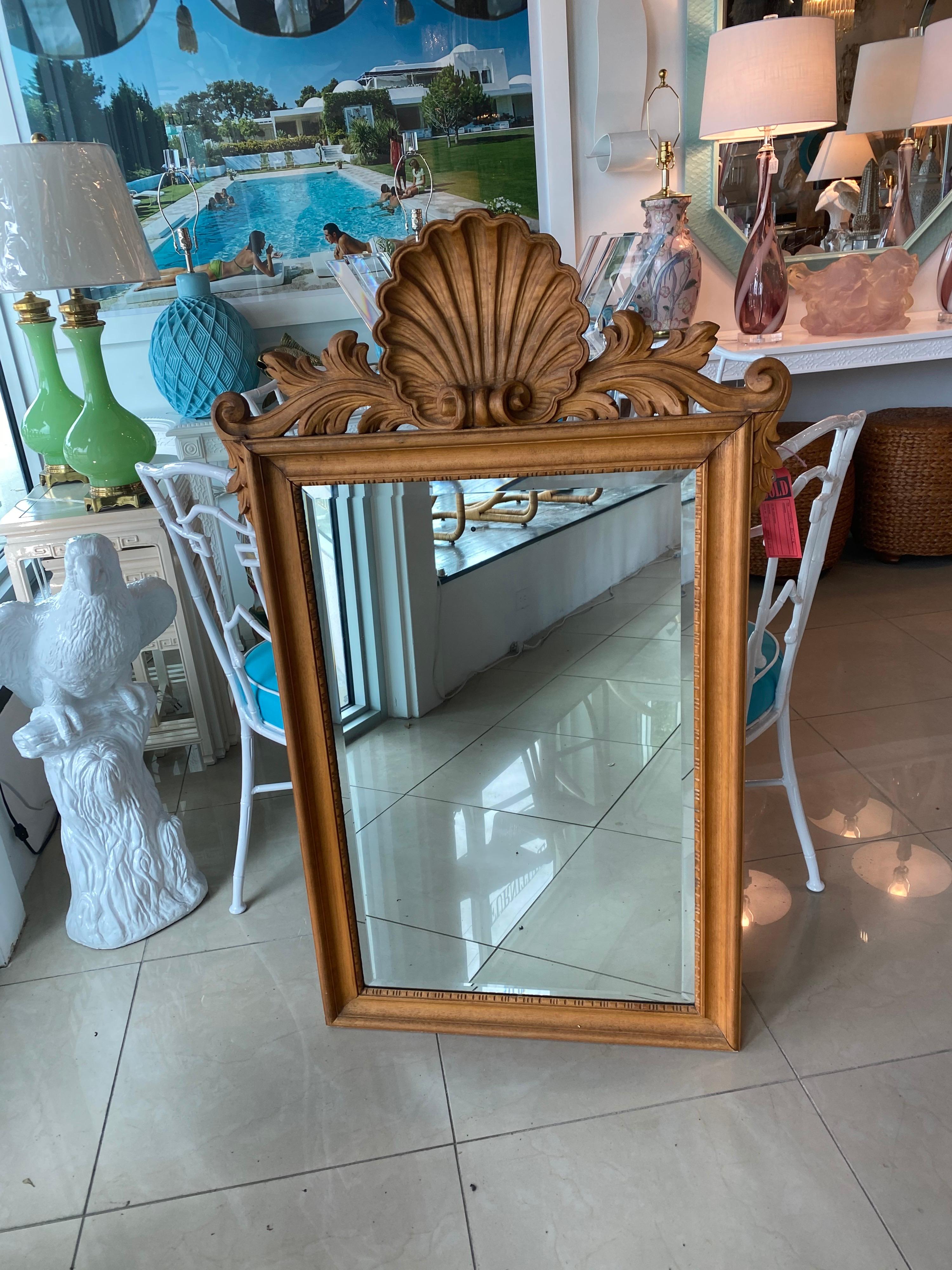 vintage shell mirror