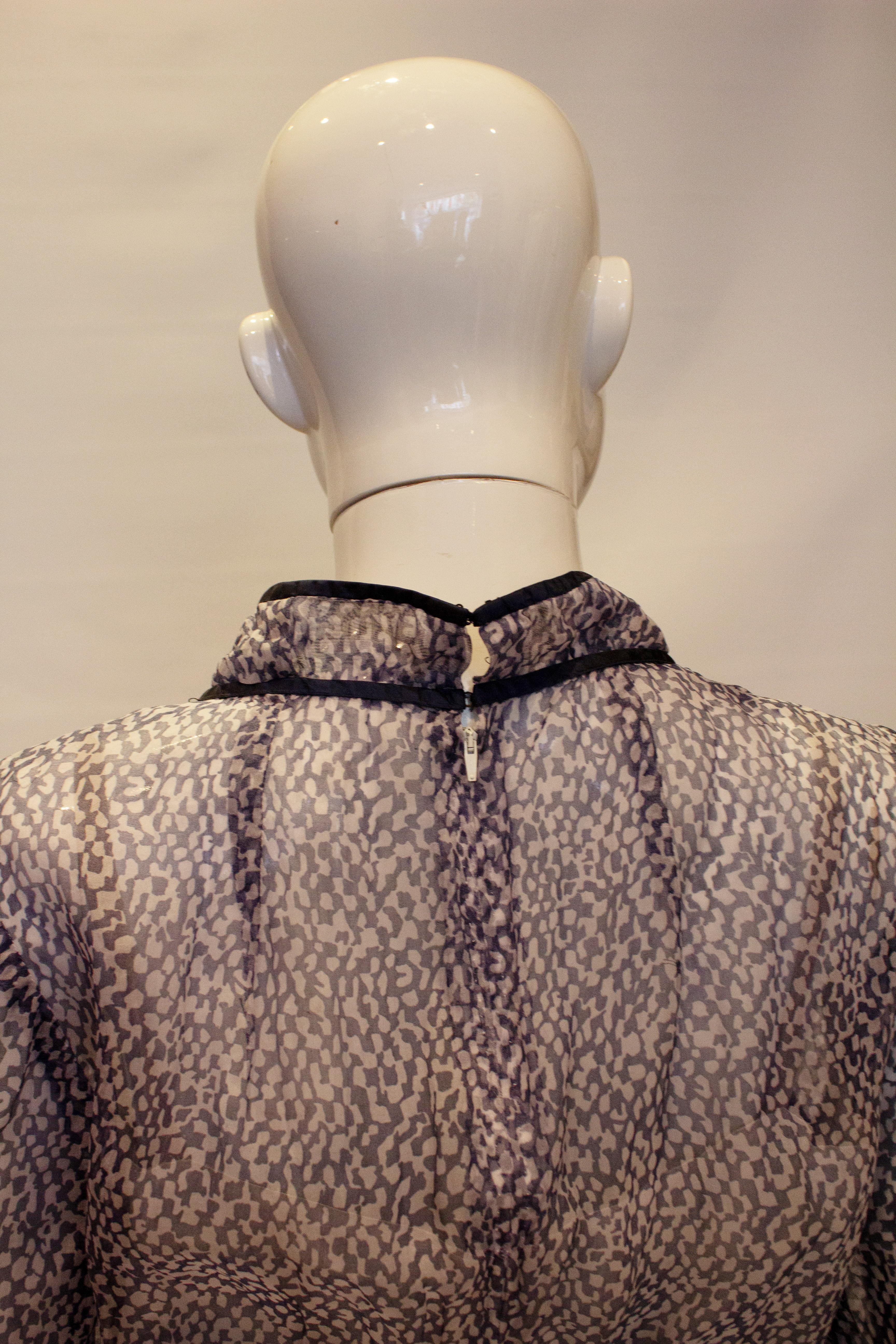 Vintage La Chasse Silk hiffon Dress and Coat For Sale 2