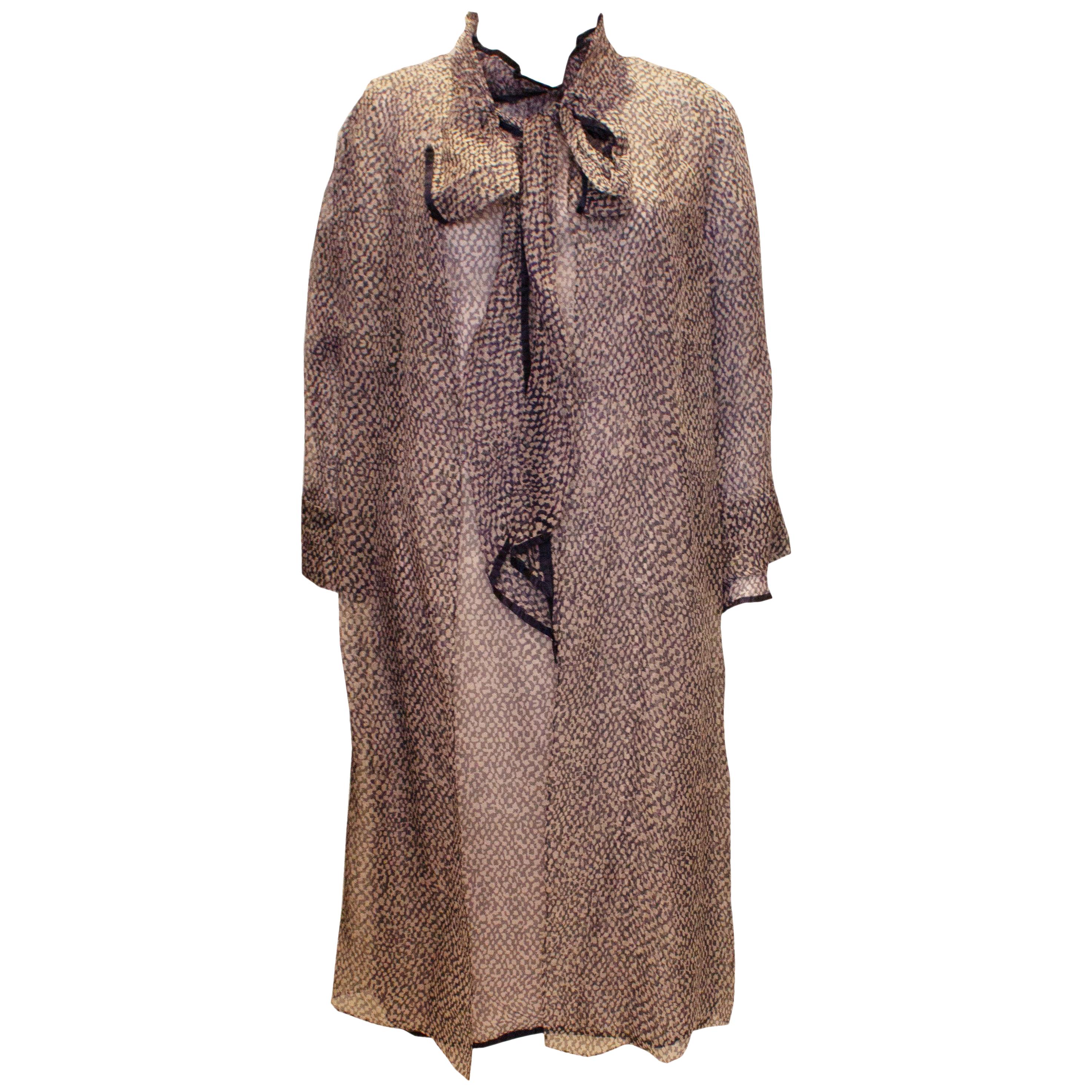 Vintage La Chasse Silk hiffon Dress and Coat