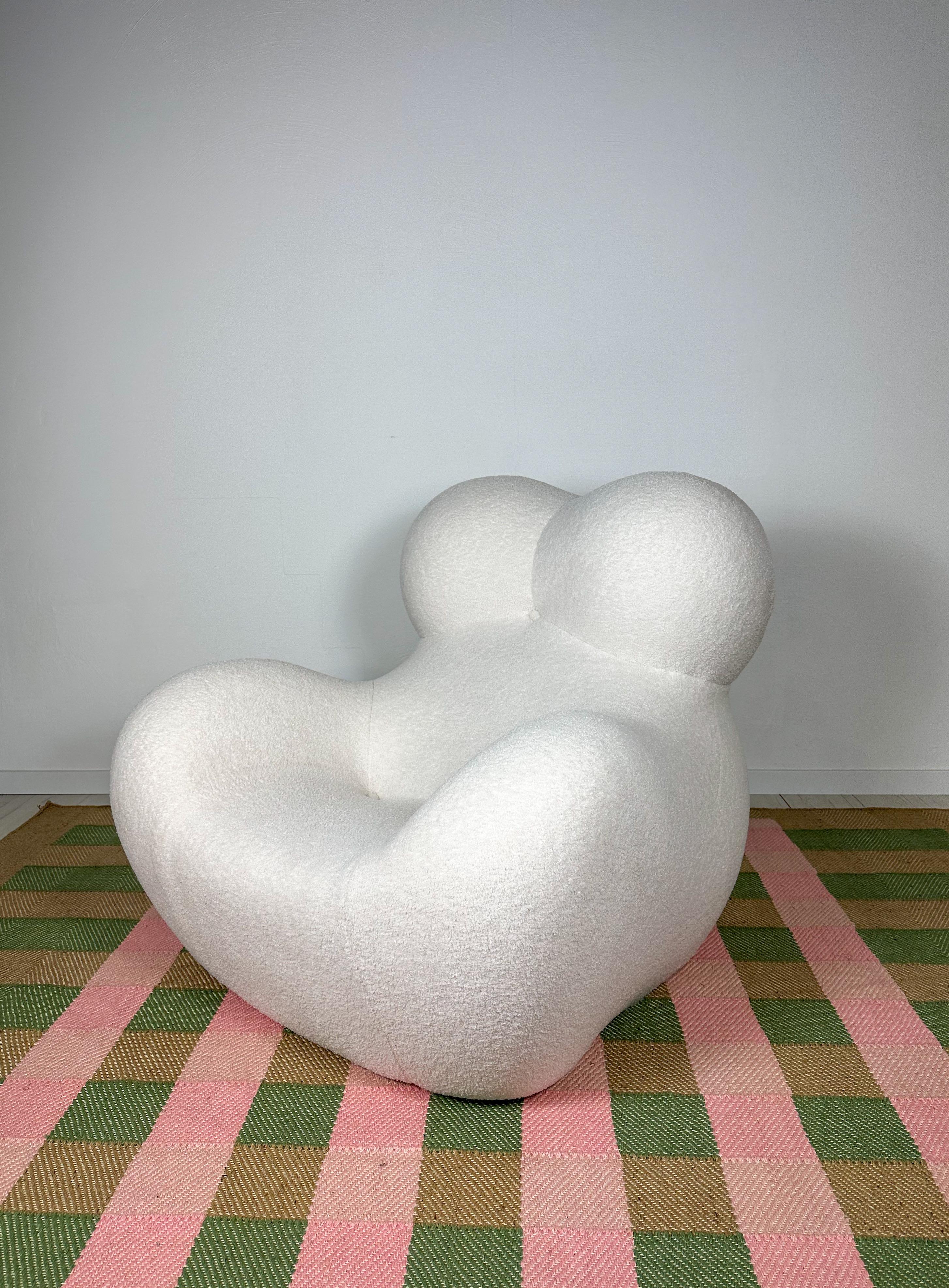 Vintage La Mamma Up5 Bouclé Lounge Chair by Gaetano Pesce for B&B Italian, 1960s 3
