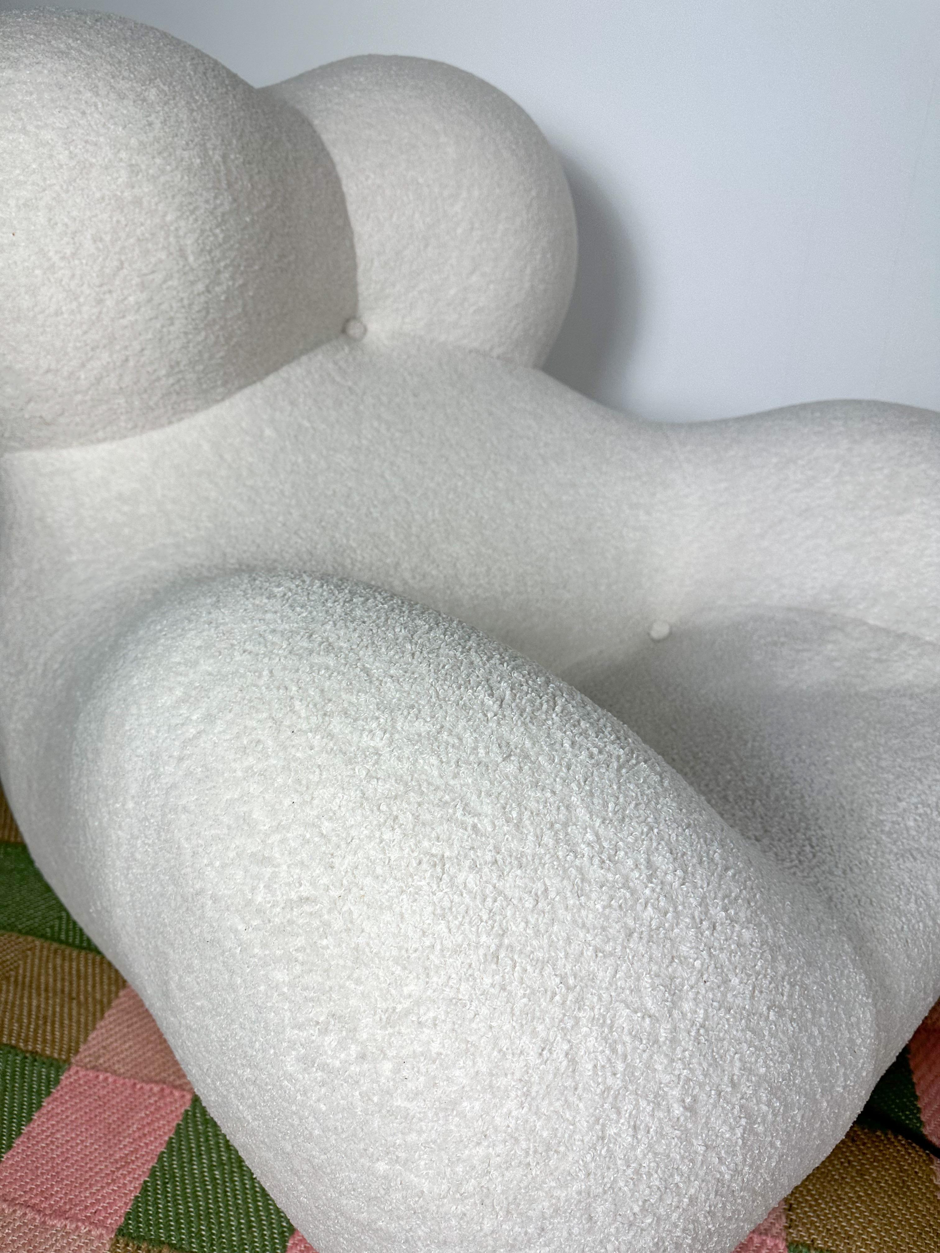 Vintage La Mamma Up5 Bouclé Lounge Chair by Gaetano Pesce for B&B Italian, 1960s 4