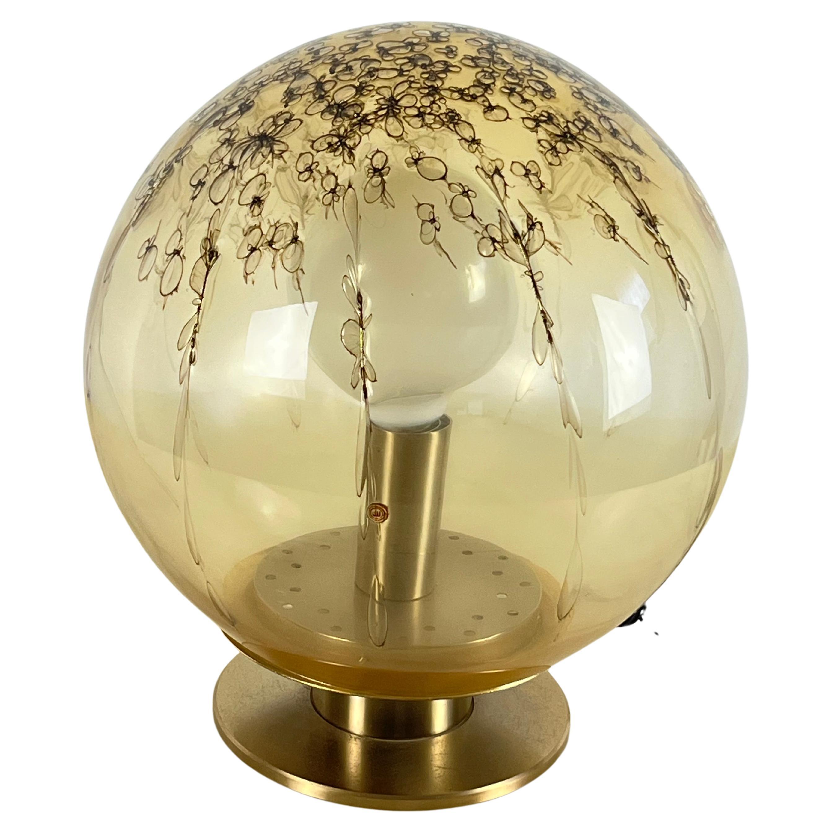 Vintage La Murrina Table Lamp, Murano glass and brass, Italy, 1968 For Sale