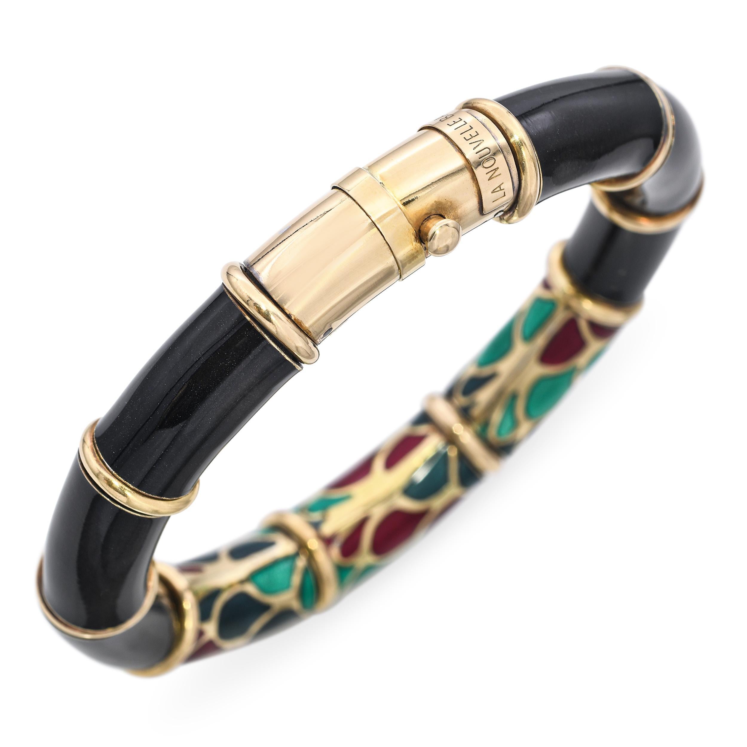 Pulsera vintage de esmalte La Nouvelle Bague en Bueno estado para la venta en New York, NY