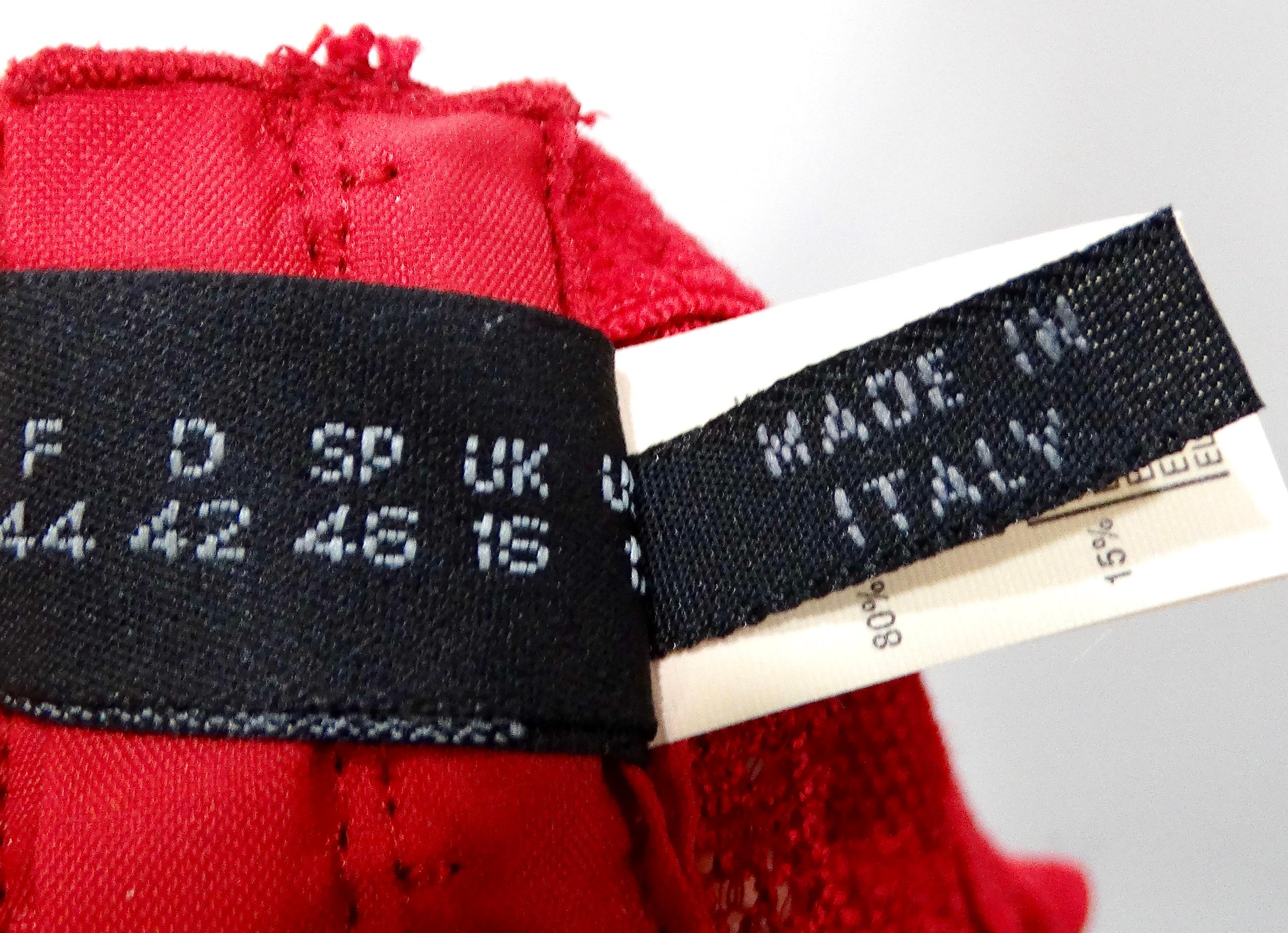 Vintage La Perla Red Lace Slip Dress For Sale 3