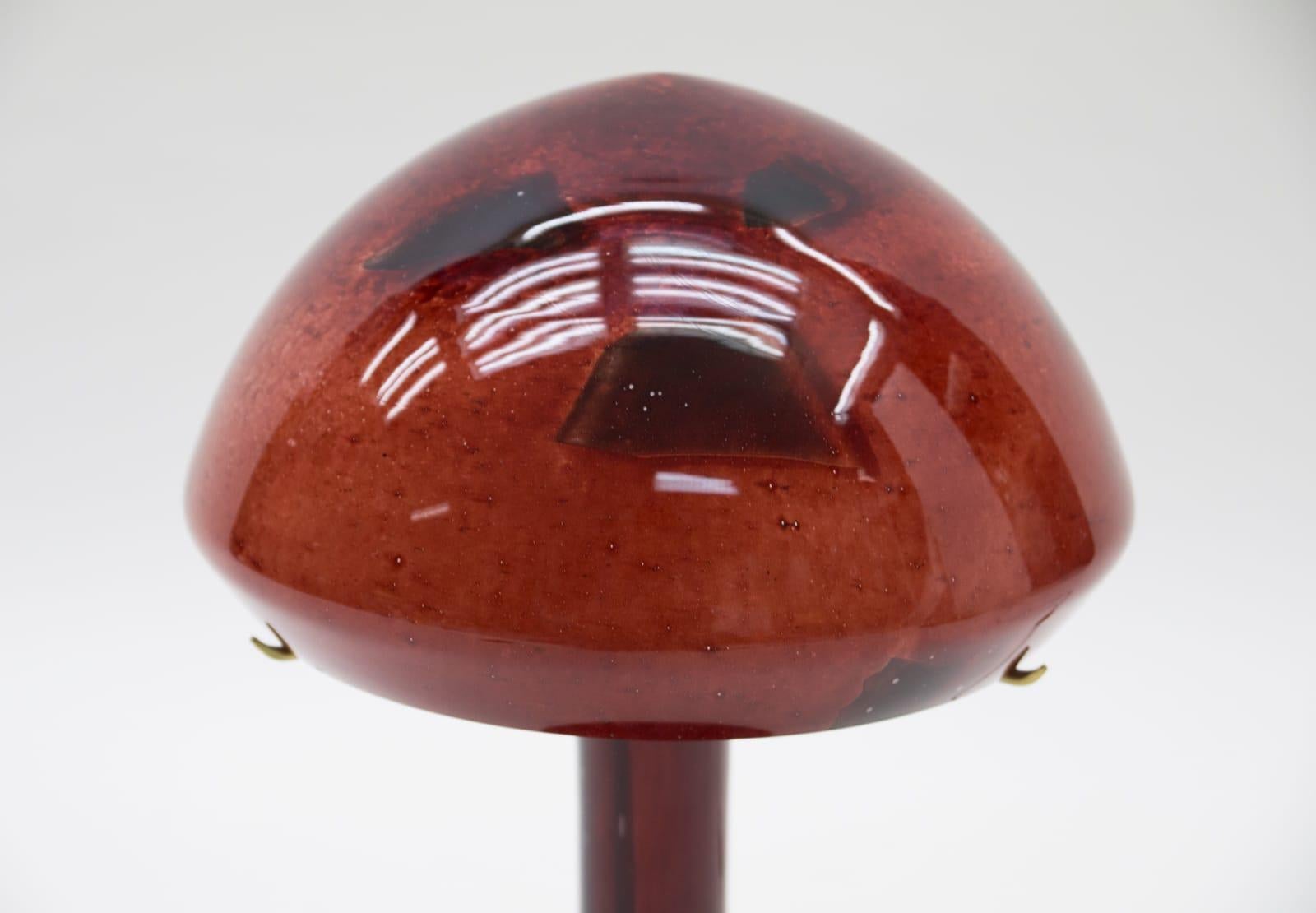 Mid-Century Modern Vintage La Rochere Glass Table Lamp, Signed, 1970s