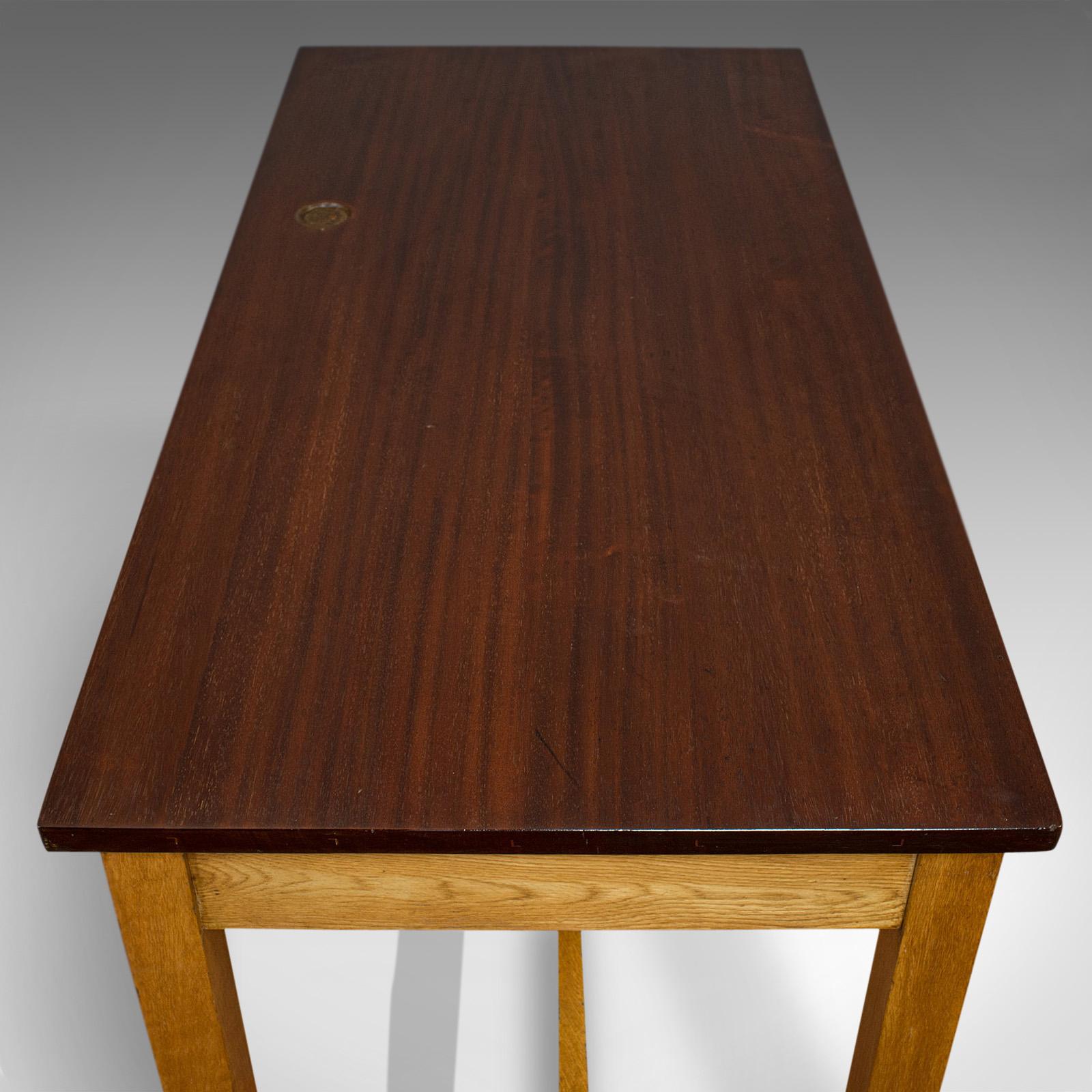 British Vintage Lab Table, English, Teak, Oak, Kitchen, Dining, J&J Siddons, circa 1960