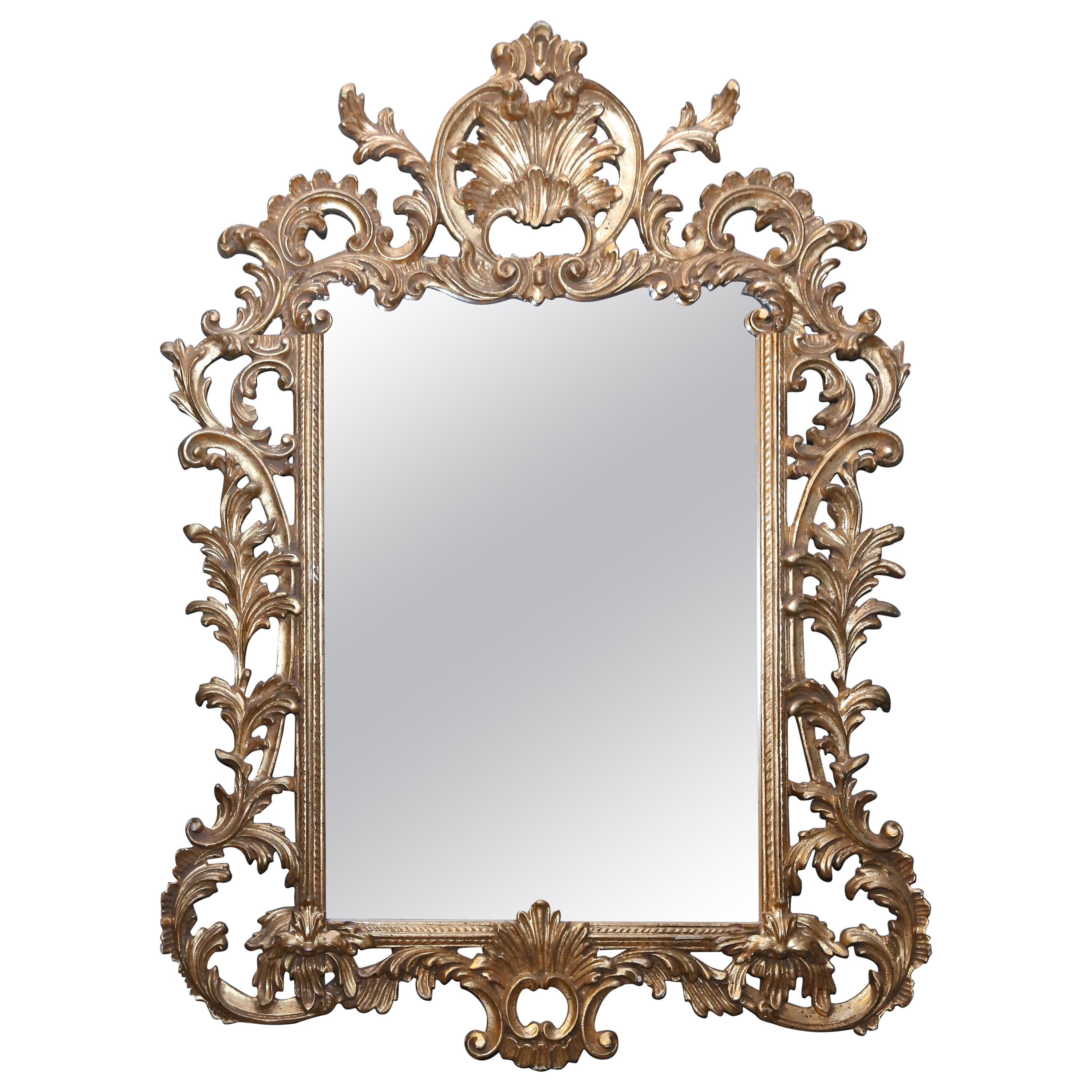 Vintage Labarge Gilt Rococo-Style Mirror For Sale