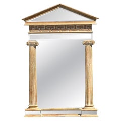 Vintage LaBarge Greek Key Pediment Mirror