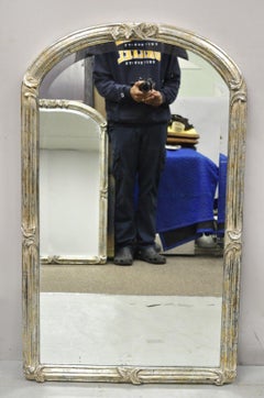 Vintage Labarge Silver Leaf French Louis XV Style Beveled Glass Mirror, a Pair