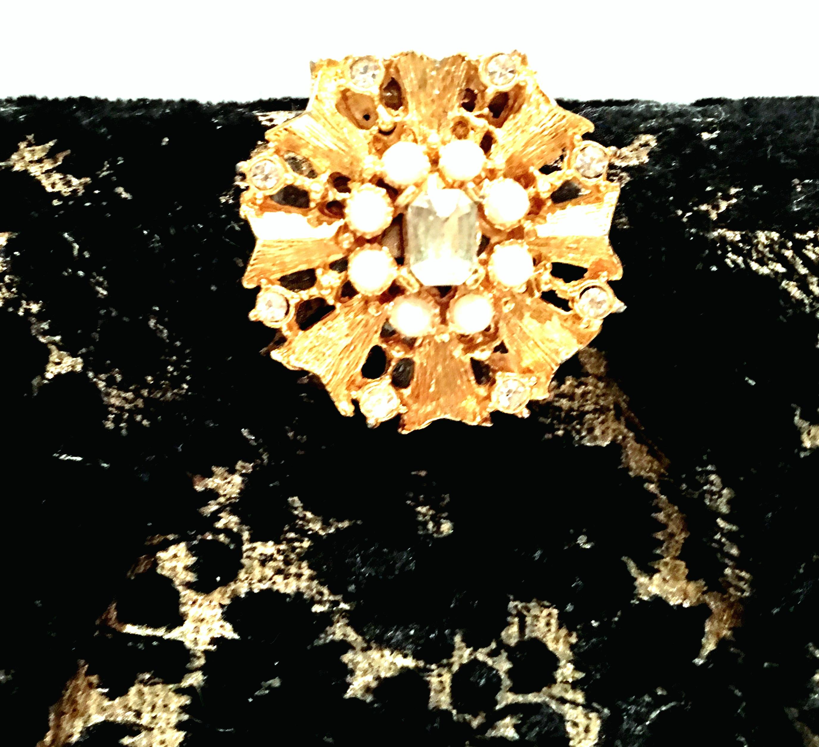 Vintage Lace & Velvet Evening Bag by, Garay In Good Condition In West Palm Beach, FL