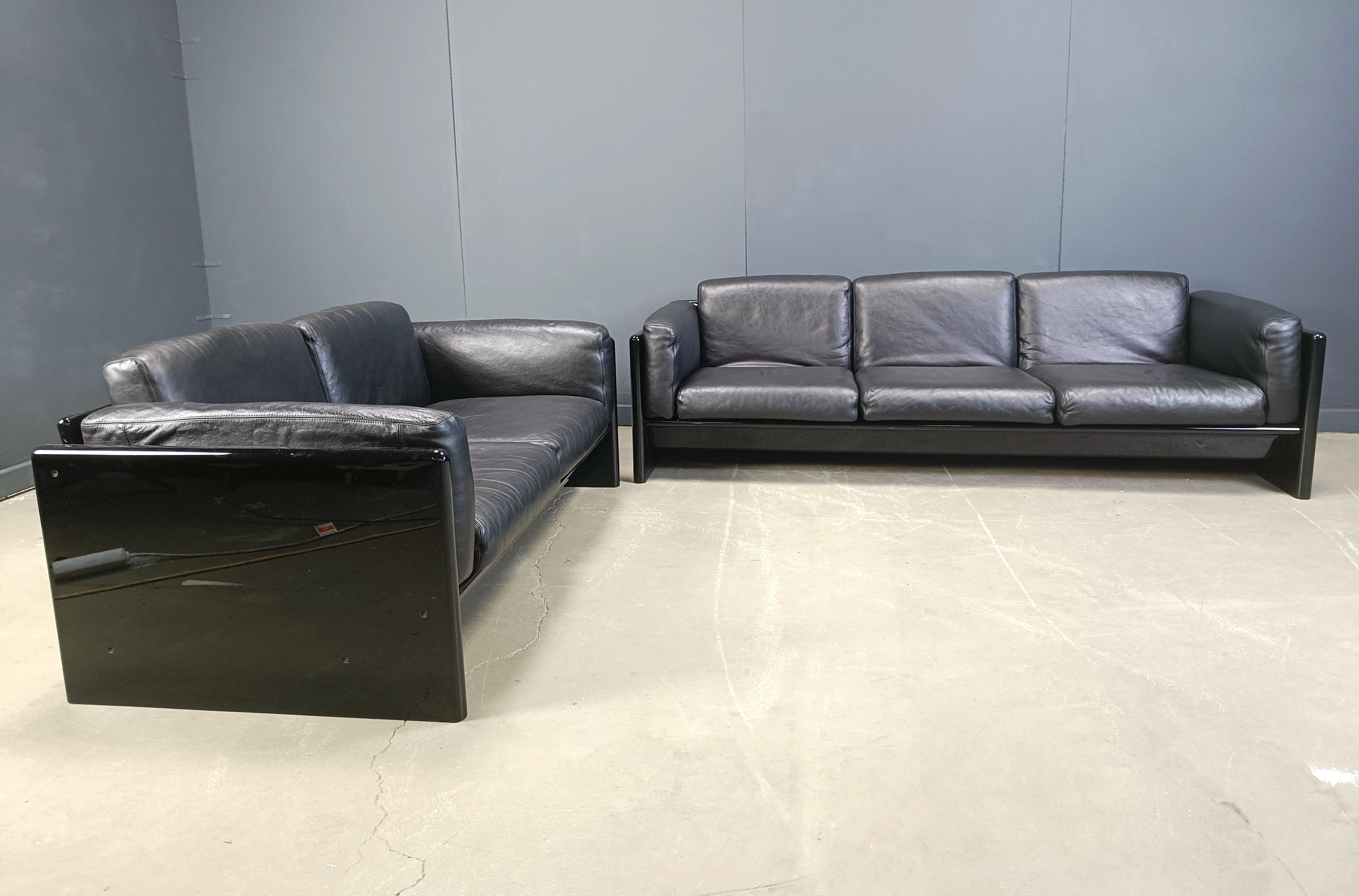Vintage-Sofa aus Lack und Leder von Kazuhide Takahama für Studio Simon, 1970 im Angebot 7