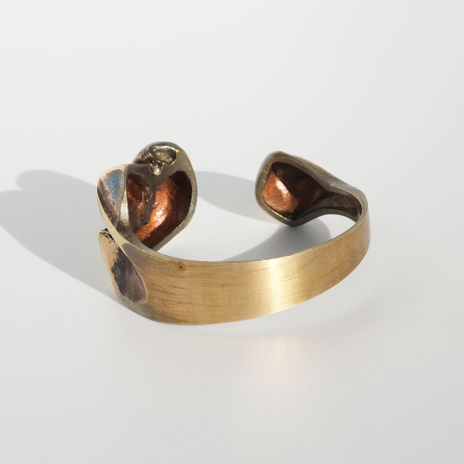 Vintage Lacquered Bronze Bracelet by Björn Weckström 3