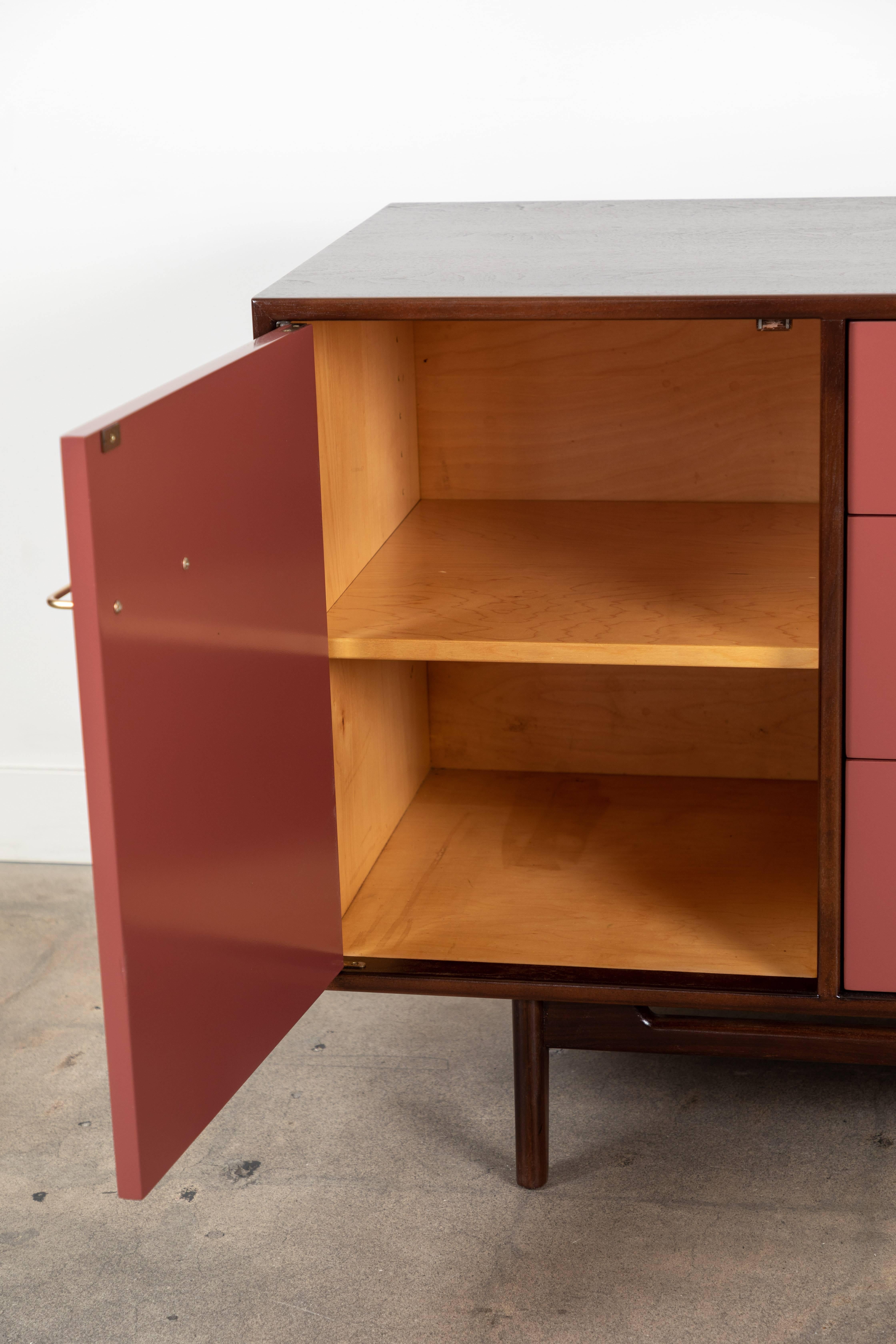 Mid-Century Modern Vintage Lacquered Cabinet by Jens Risom