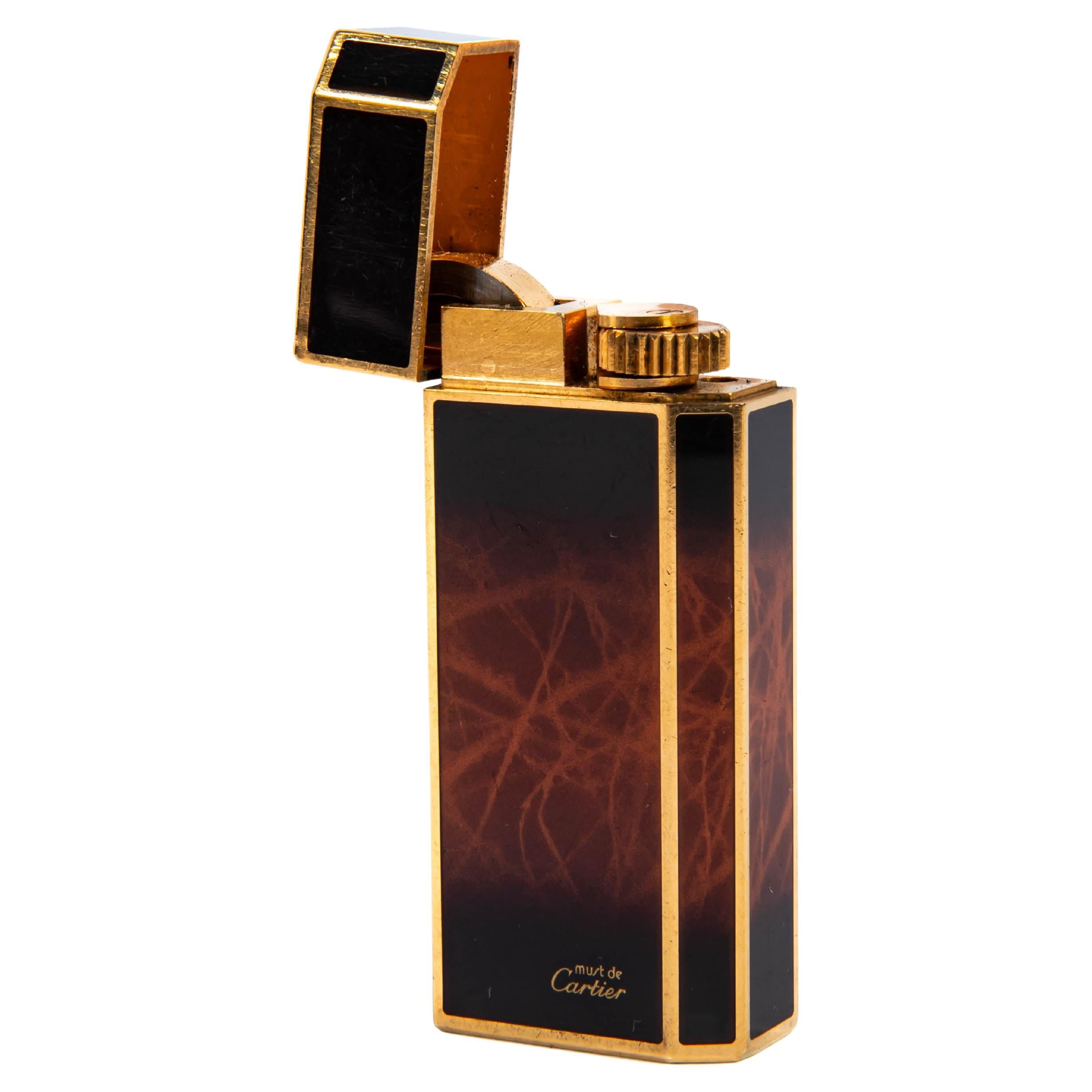 Vintage Lacquered CARTIER Pentagon Mini Lighter 1970s For Sale