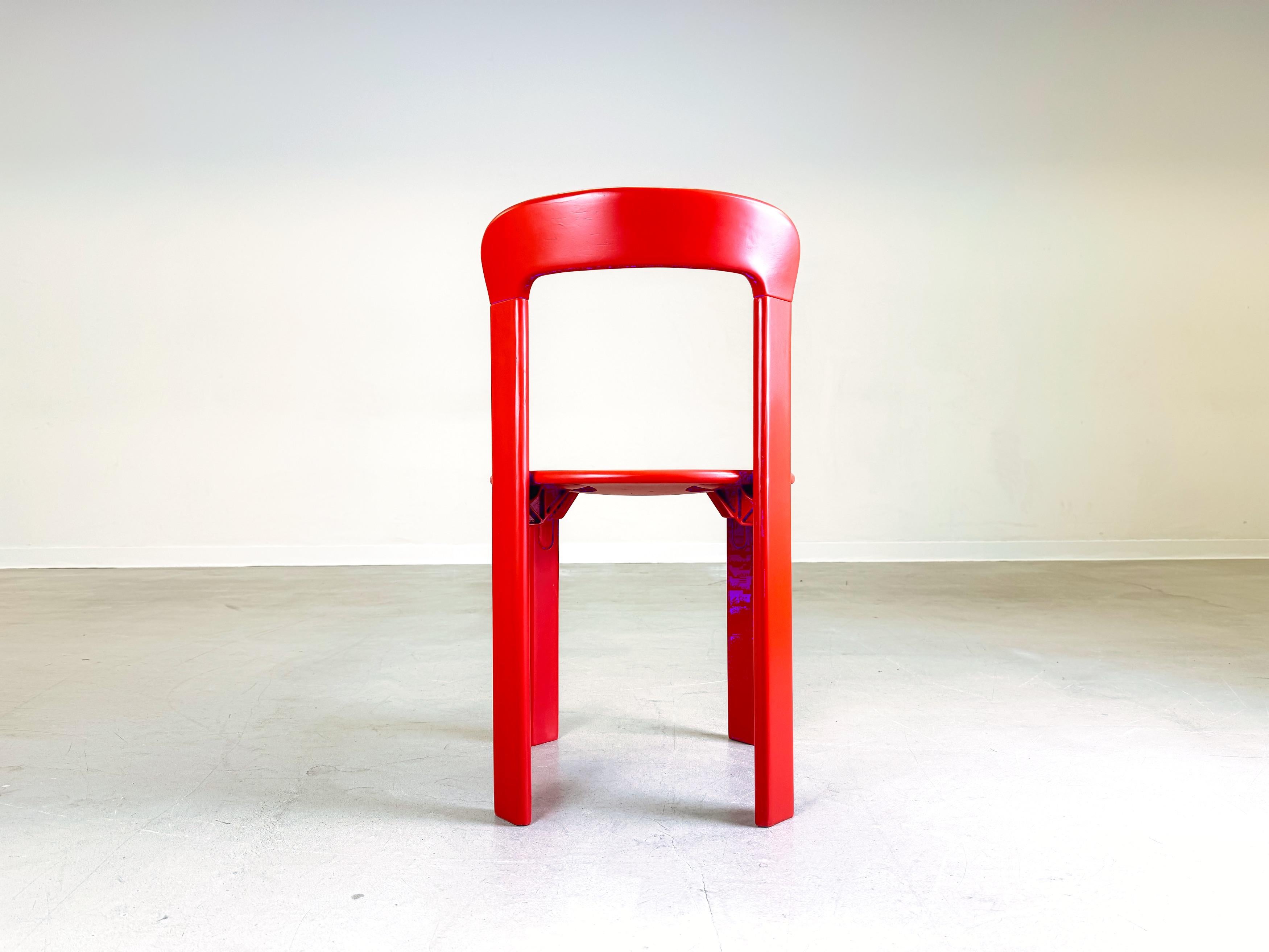 Vintage lacquered chair Bruno Rey Kusch & Co 1970s design For Sale 3