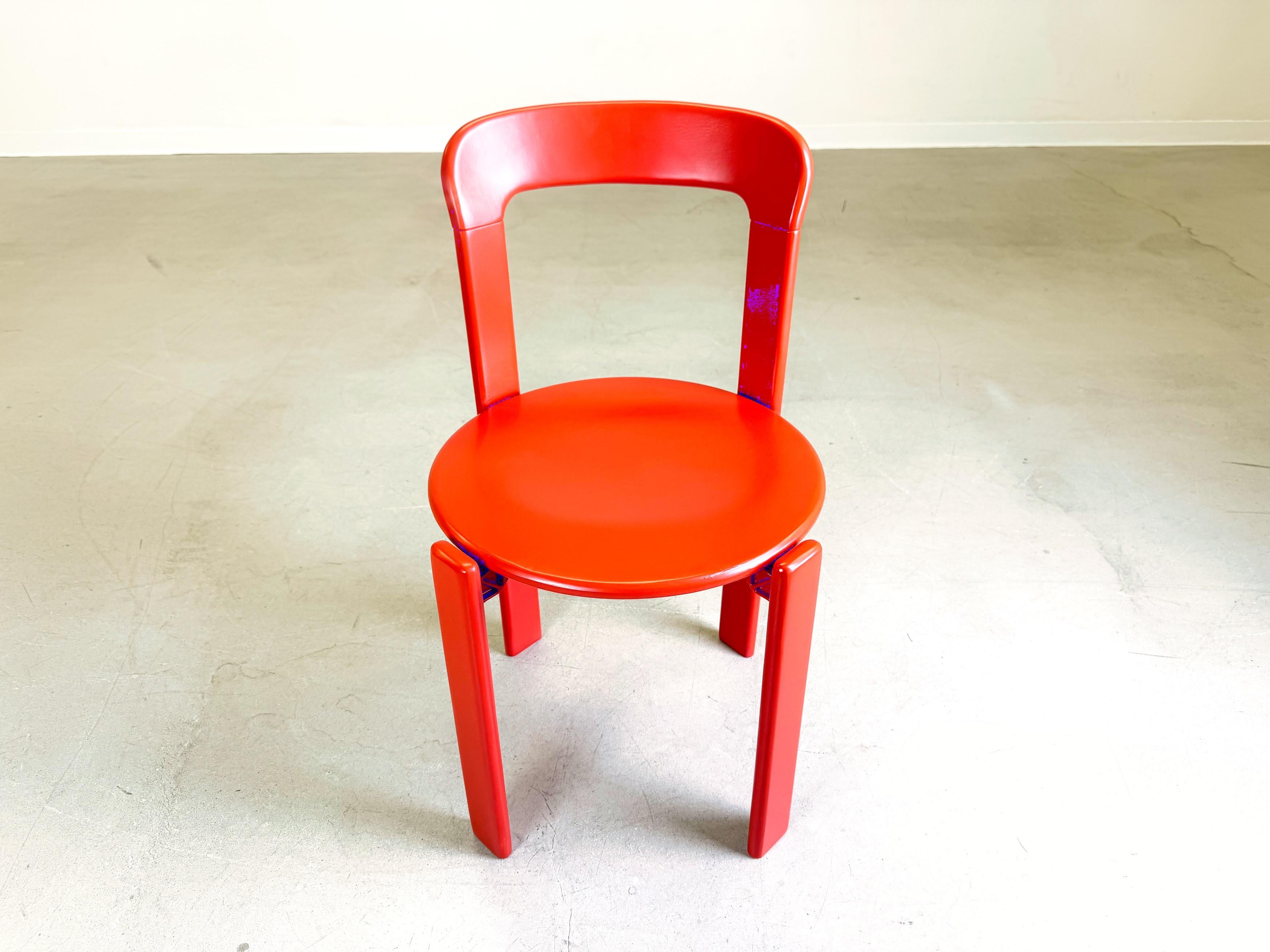 Vintage lacquered chair Bruno Rey Kusch & Co 1970s design For Sale 4