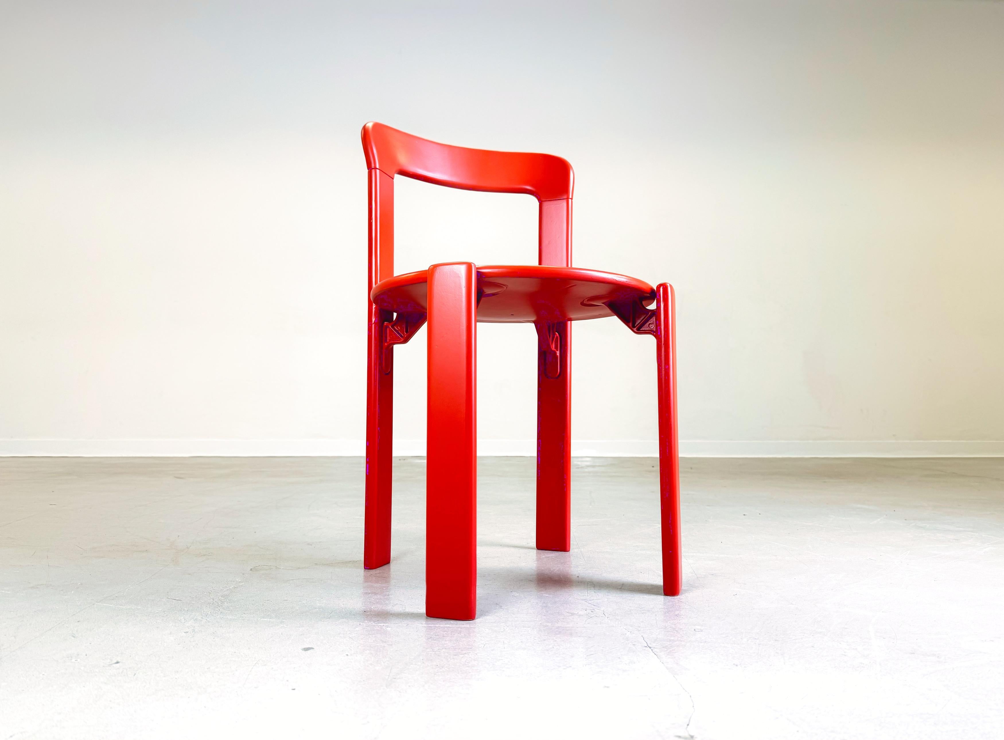 Mid-Century Modern Vintage lacquered chair Bruno Rey Kusch & Co 1970s design For Sale