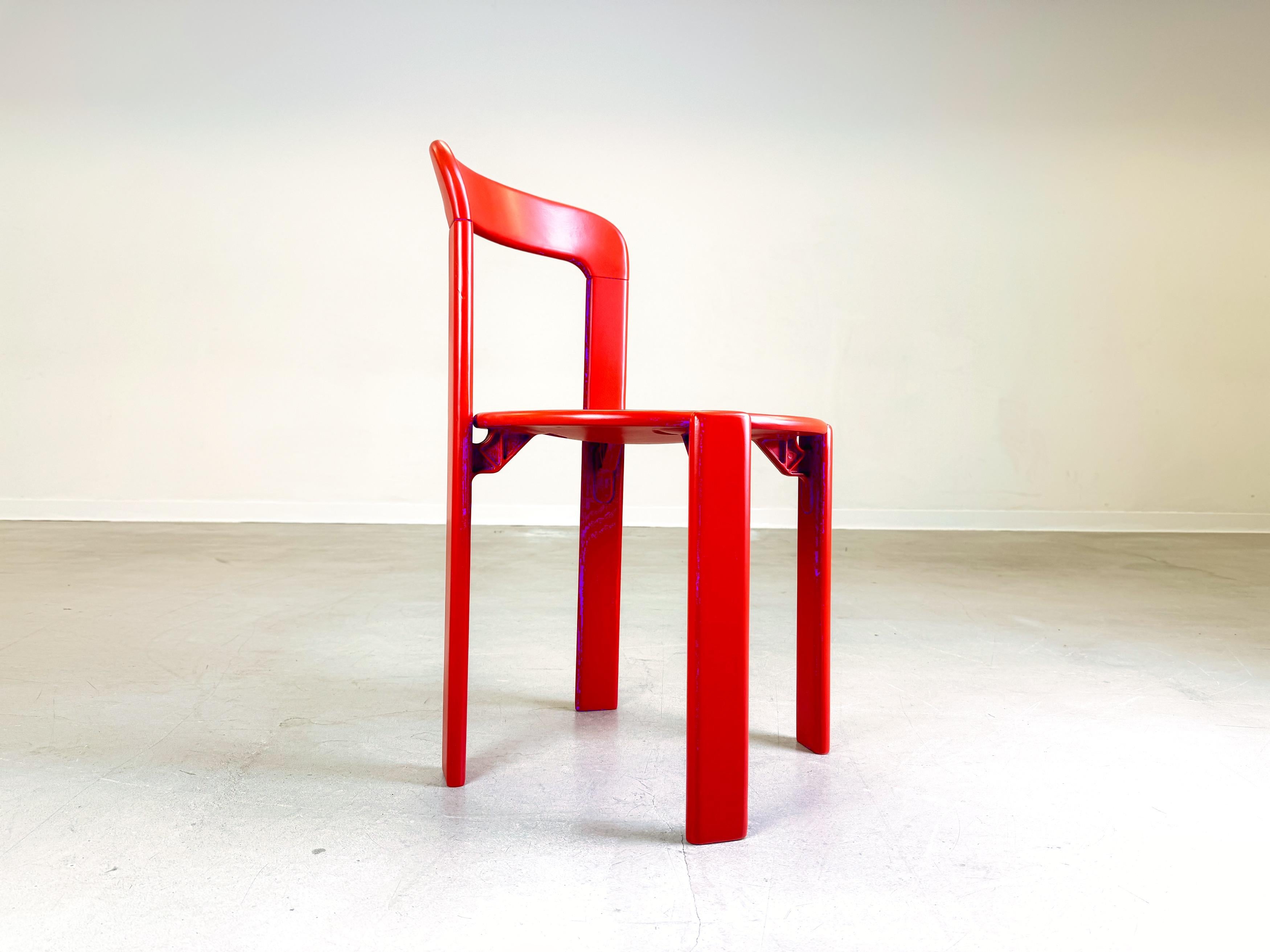 Swiss Vintage lacquered chair Bruno Rey Kusch & Co 1970s design For Sale