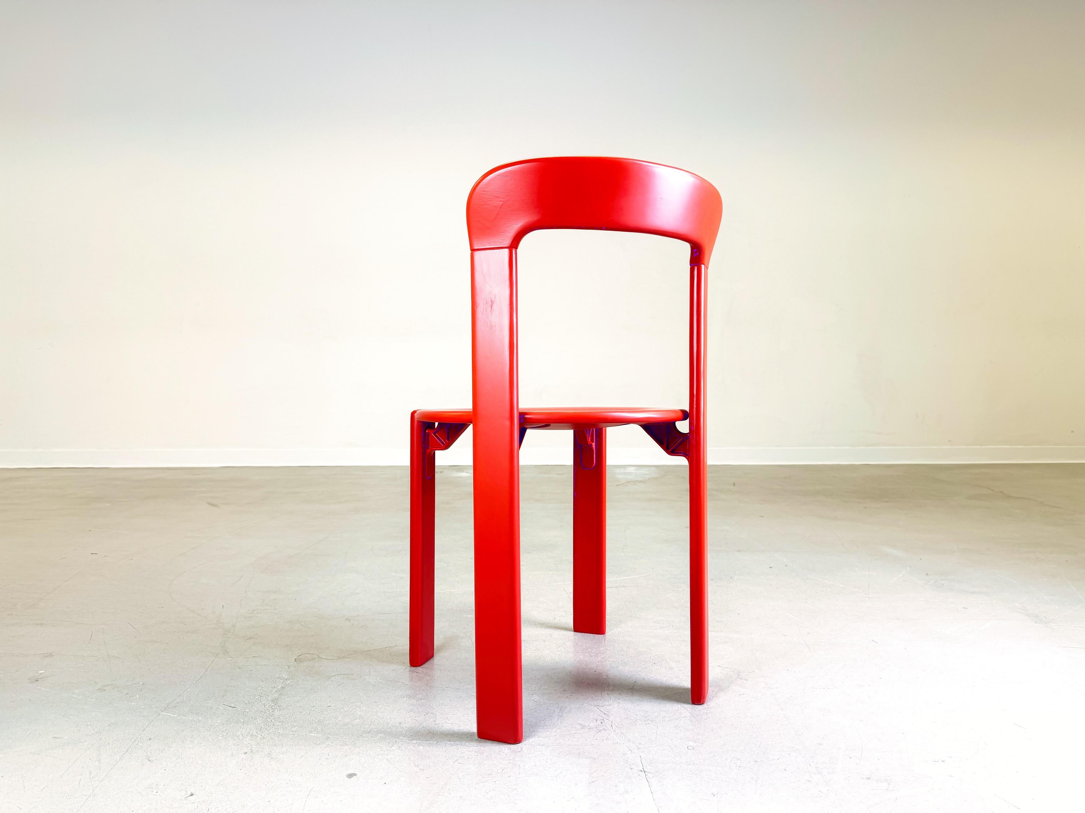 Vintage lacquered chair Bruno Rey Kusch & Co 1970s design In Excellent Condition For Sale In Berlin, DE