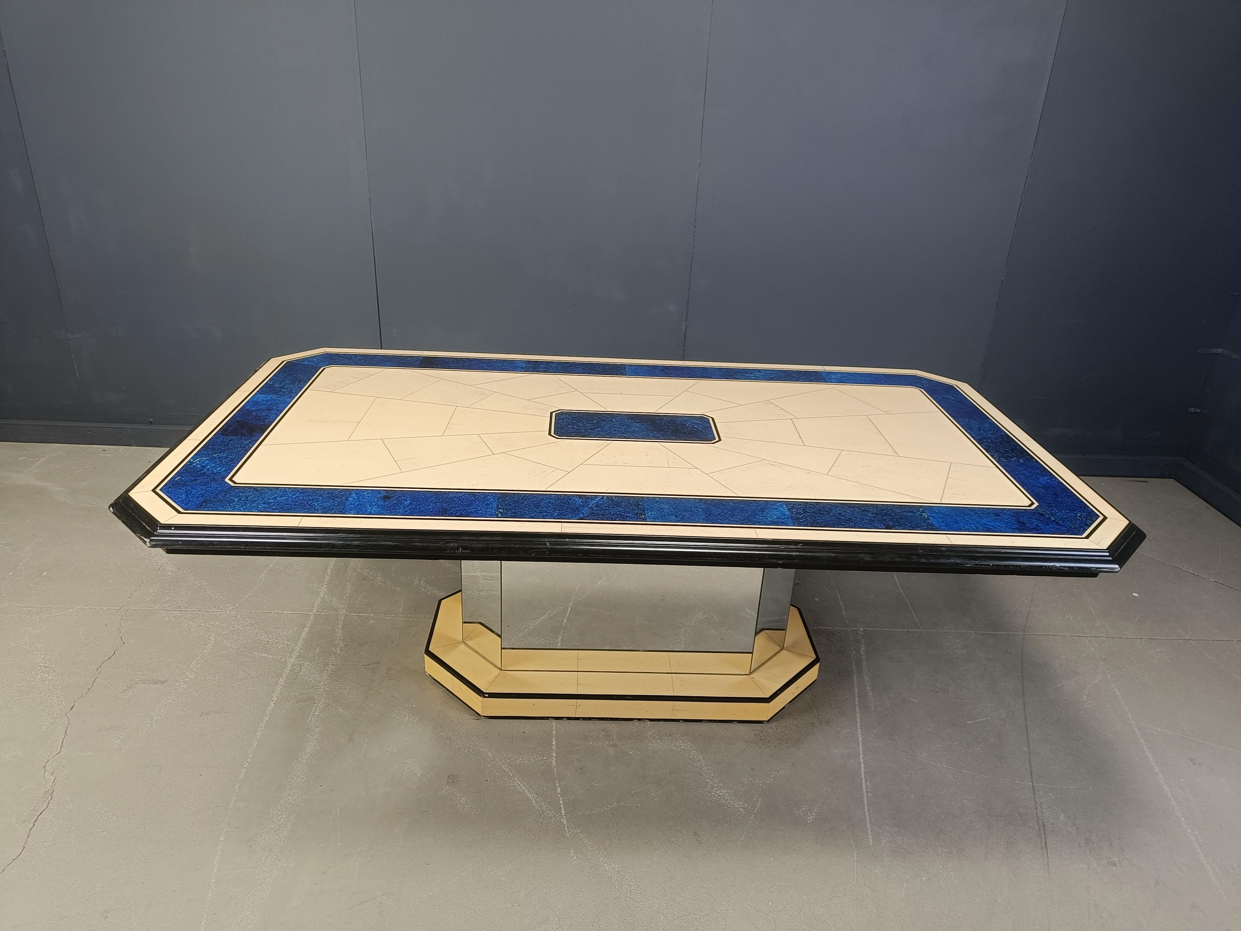 Table de salle à manger laquée vintage, années 1970 en vente 4