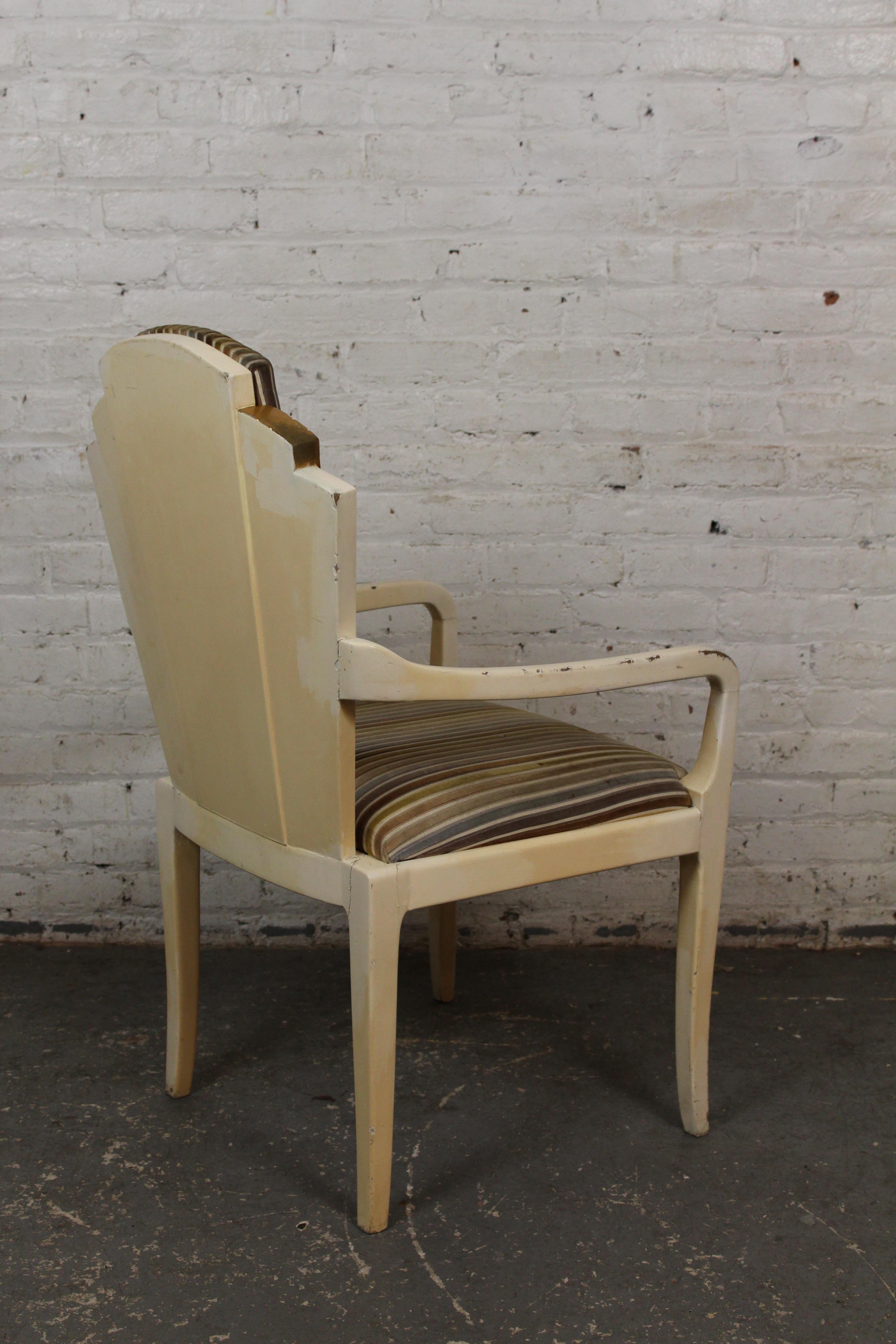 Lackierter Vintage-Stuhl „Eva“ von Vladimir Kagan (Geschnitzt) im Angebot