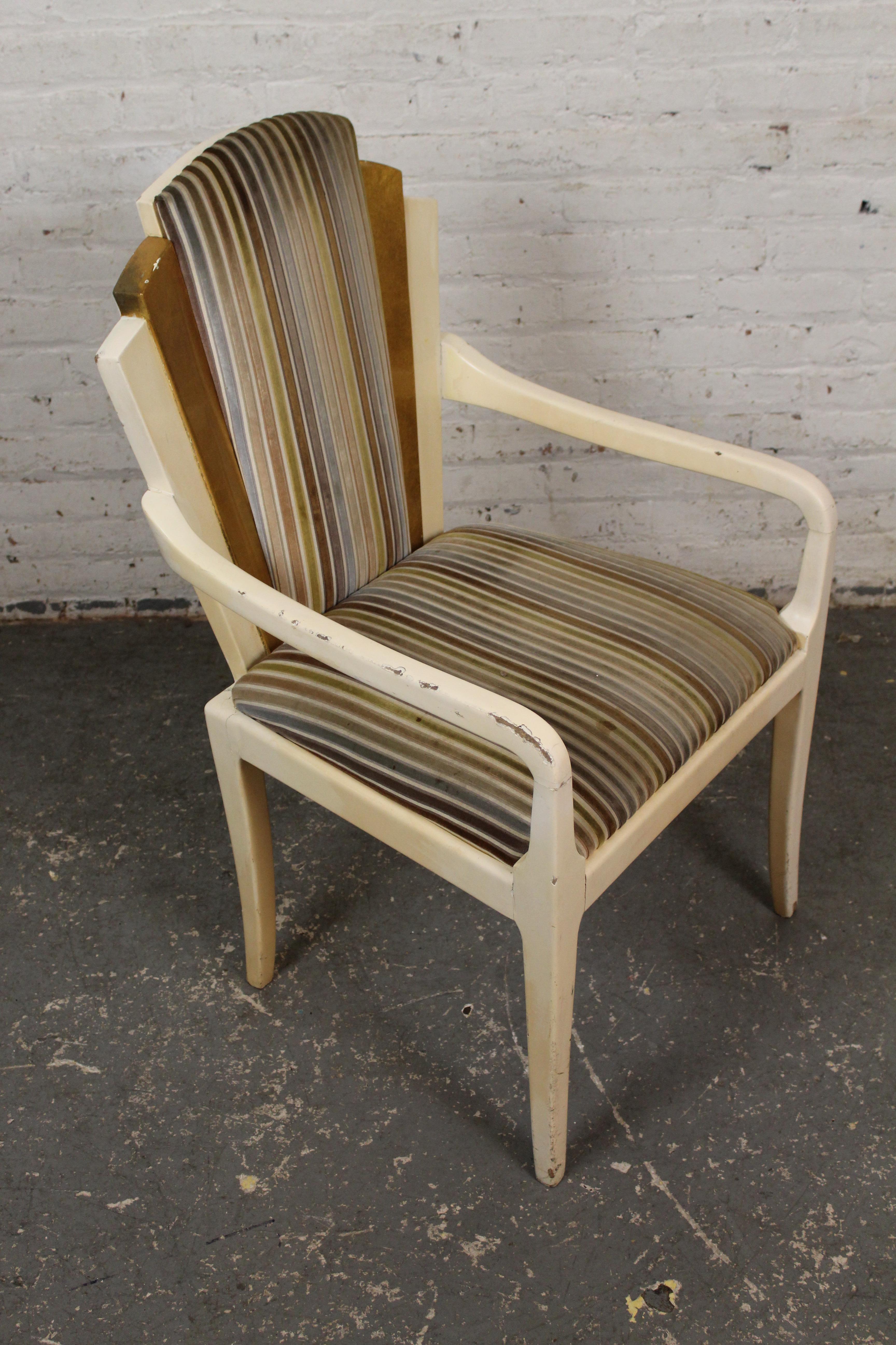 Lackierter Vintage-Stuhl „Eva“ von Vladimir Kagan (Ende des 20. Jahrhunderts) im Angebot