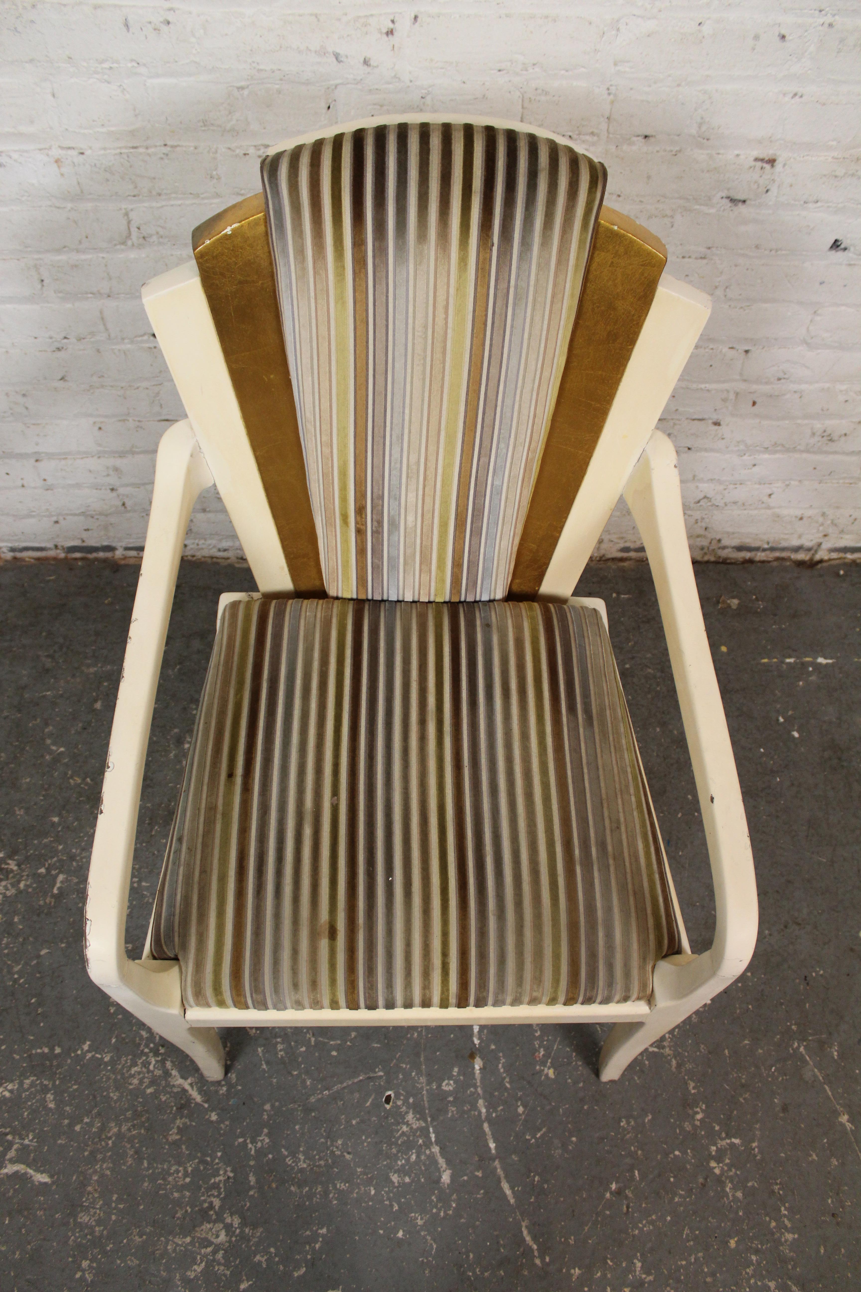 Lackierter Vintage-Stuhl „Eva“ von Vladimir Kagan (Stoff) im Angebot