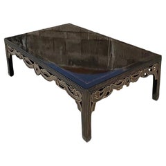 Vintage Lacquered Gilt Trim Coffee Table