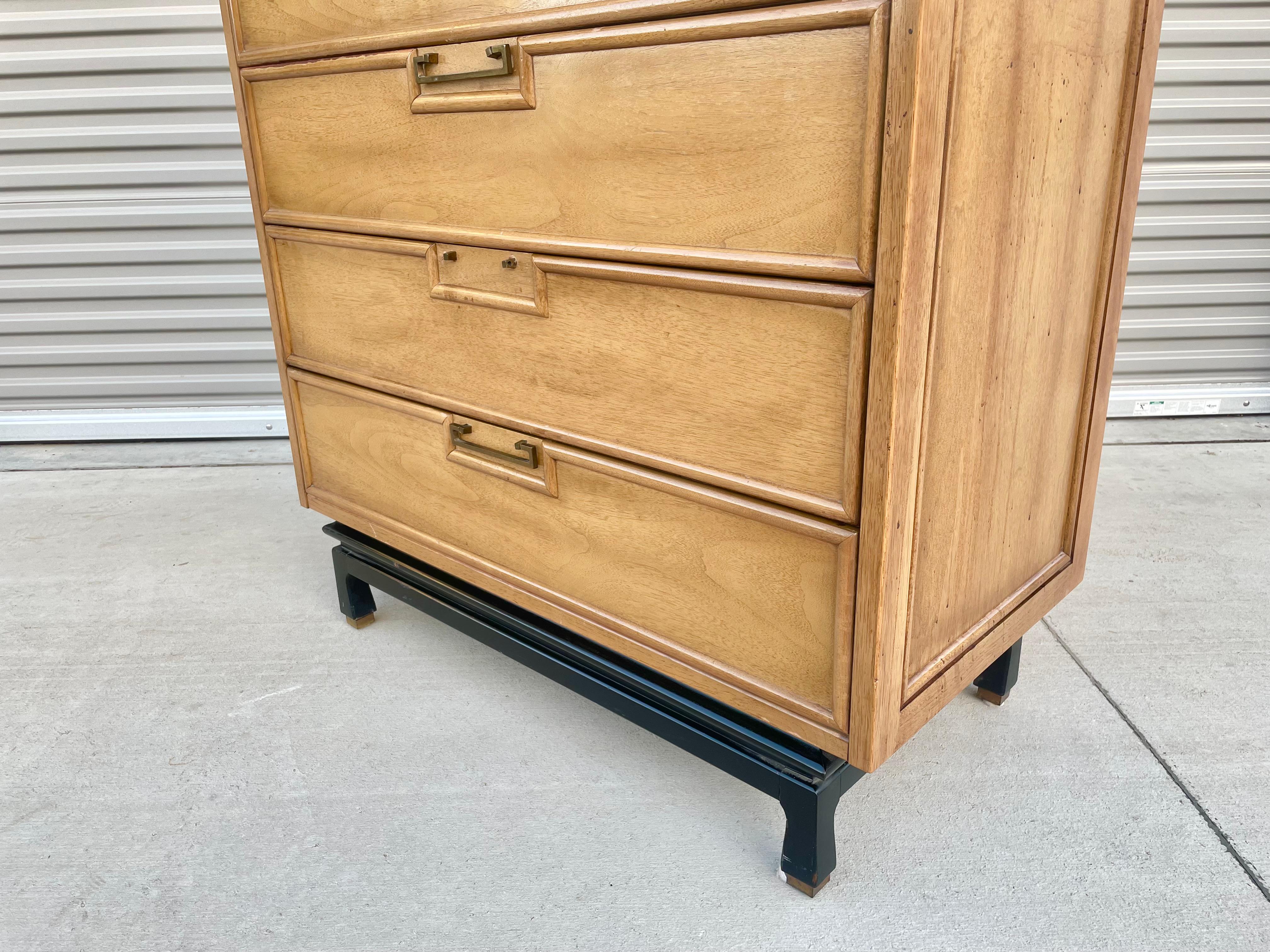 Vintage Lacquered Highboy by American of Martinsville For Sale 3