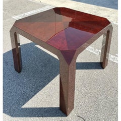 Vintage Lacquered Inlay Game Table