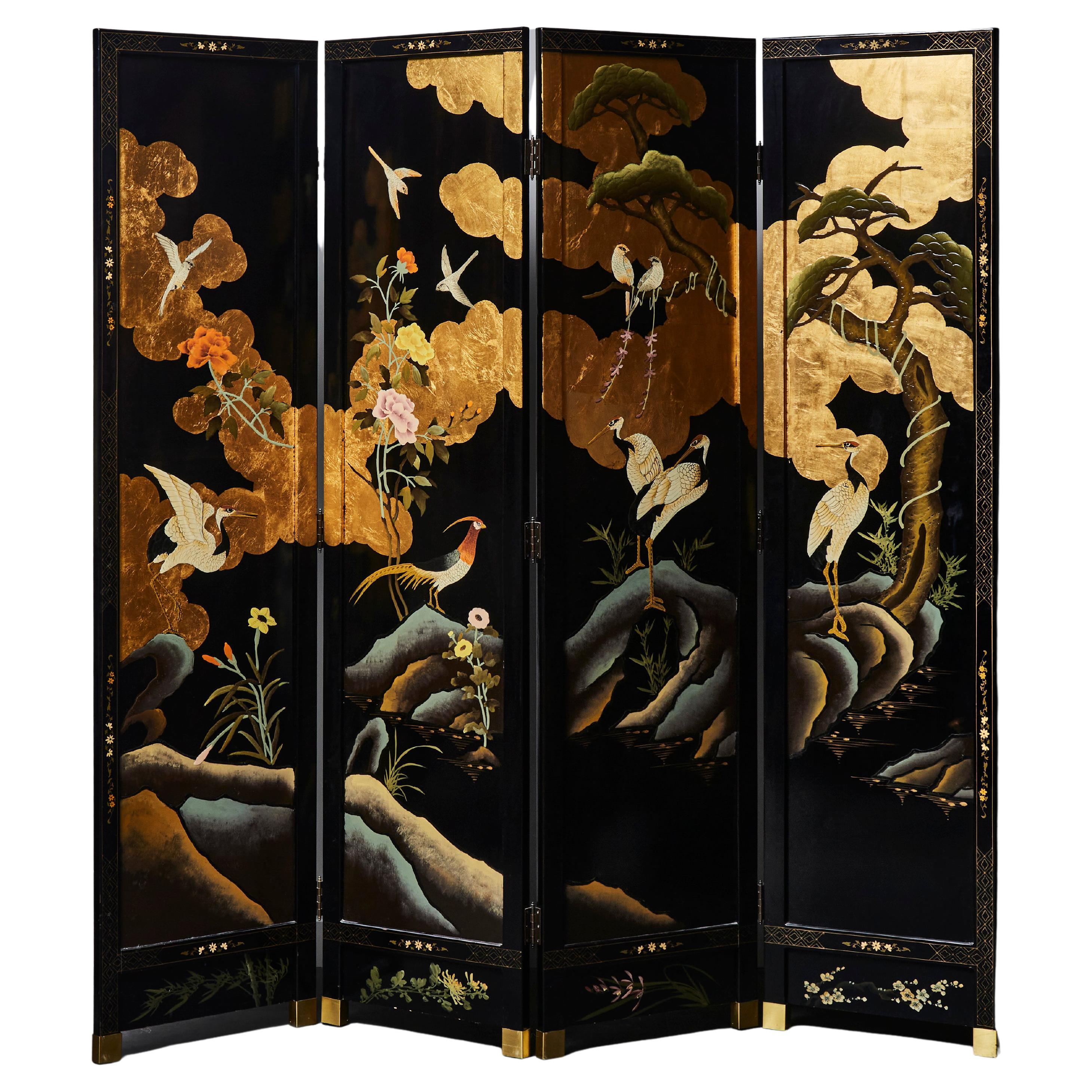 Vintage Lacquered Screen